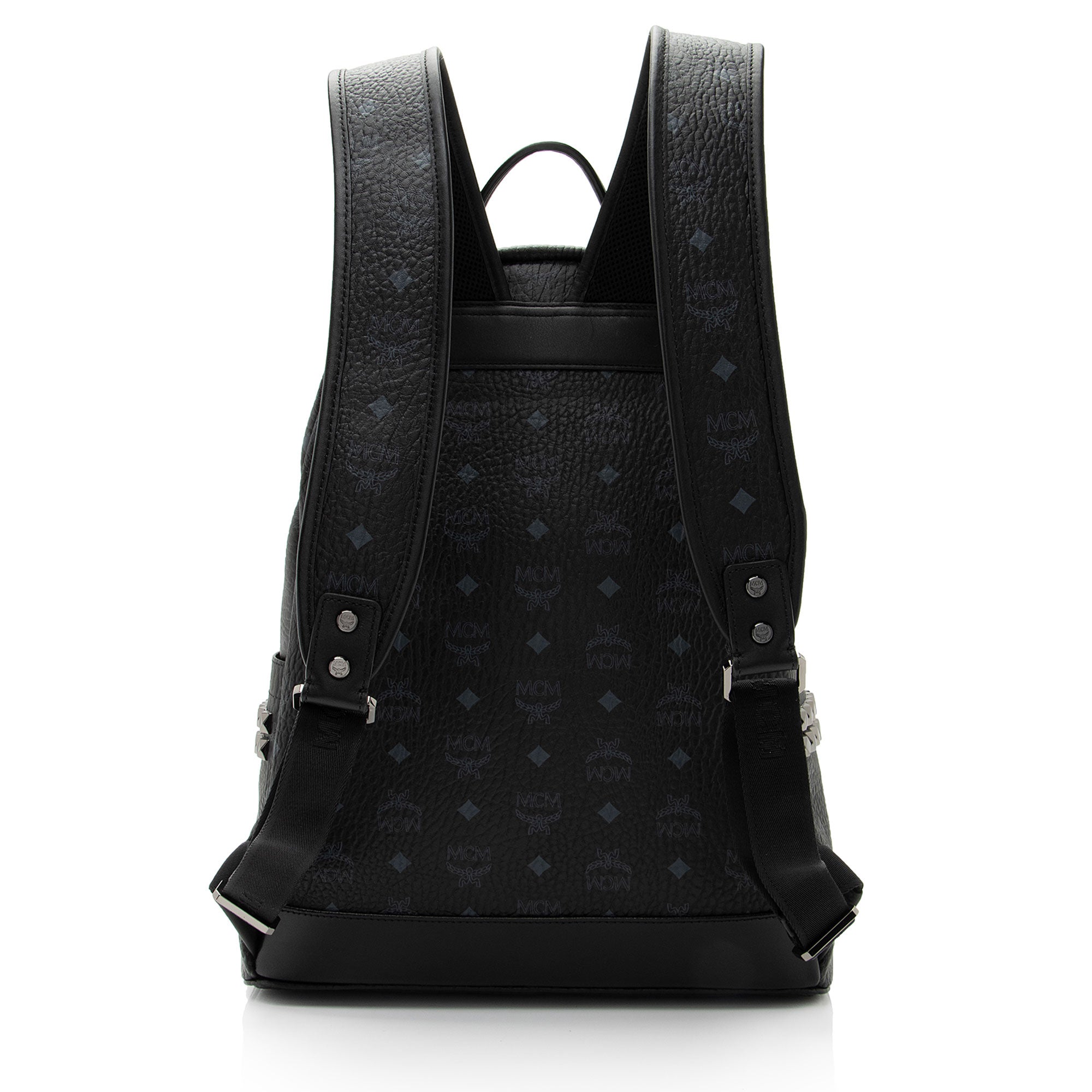 MCM Visetos Side Studs Stark Medium Backpack (SHF-iIYoLl)