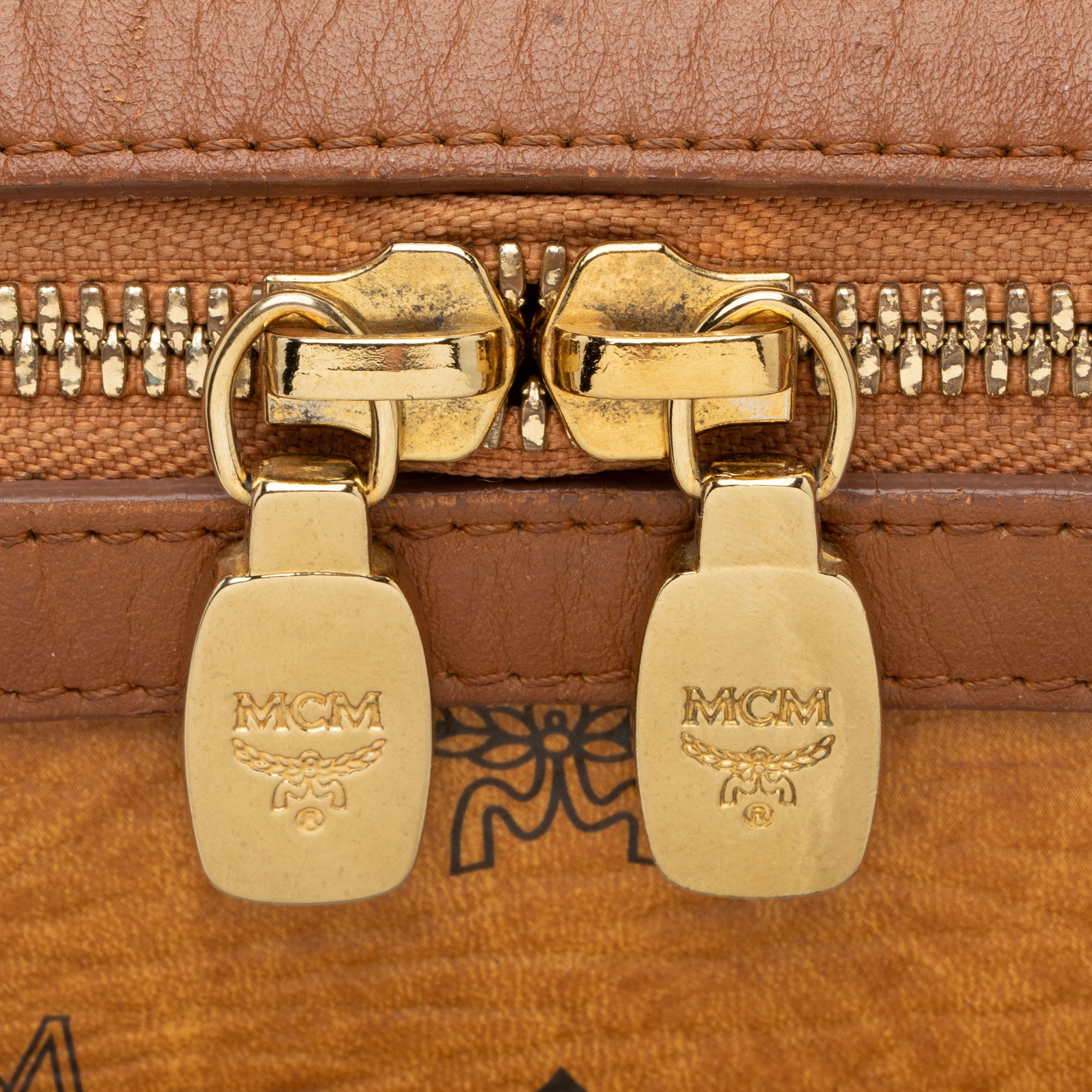 MCM Visetos Small Boston Bag