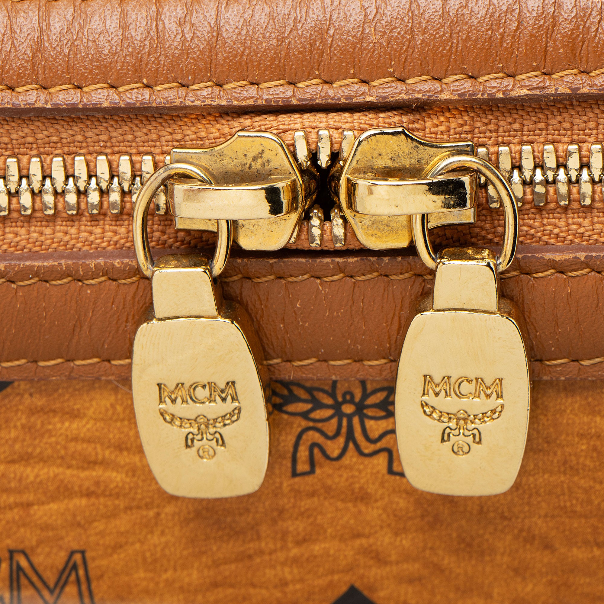 MCM Visetos Small Boston Bag
