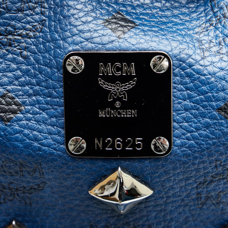 real blue mcm backpack