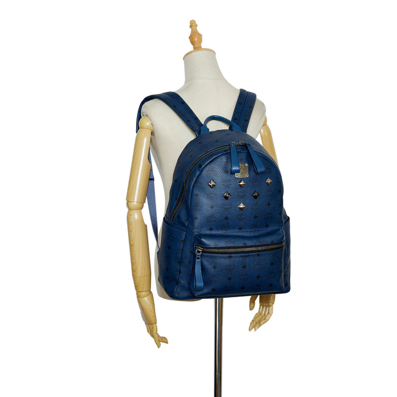 dark blue mcm backpack