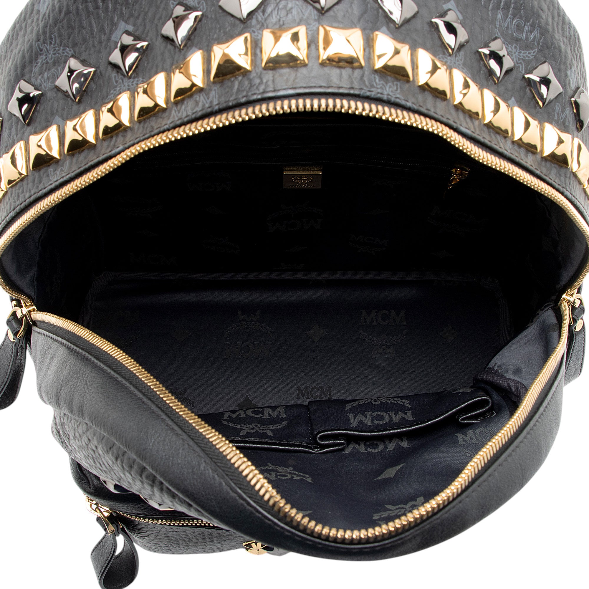 MCM Visetos Studded Backpack