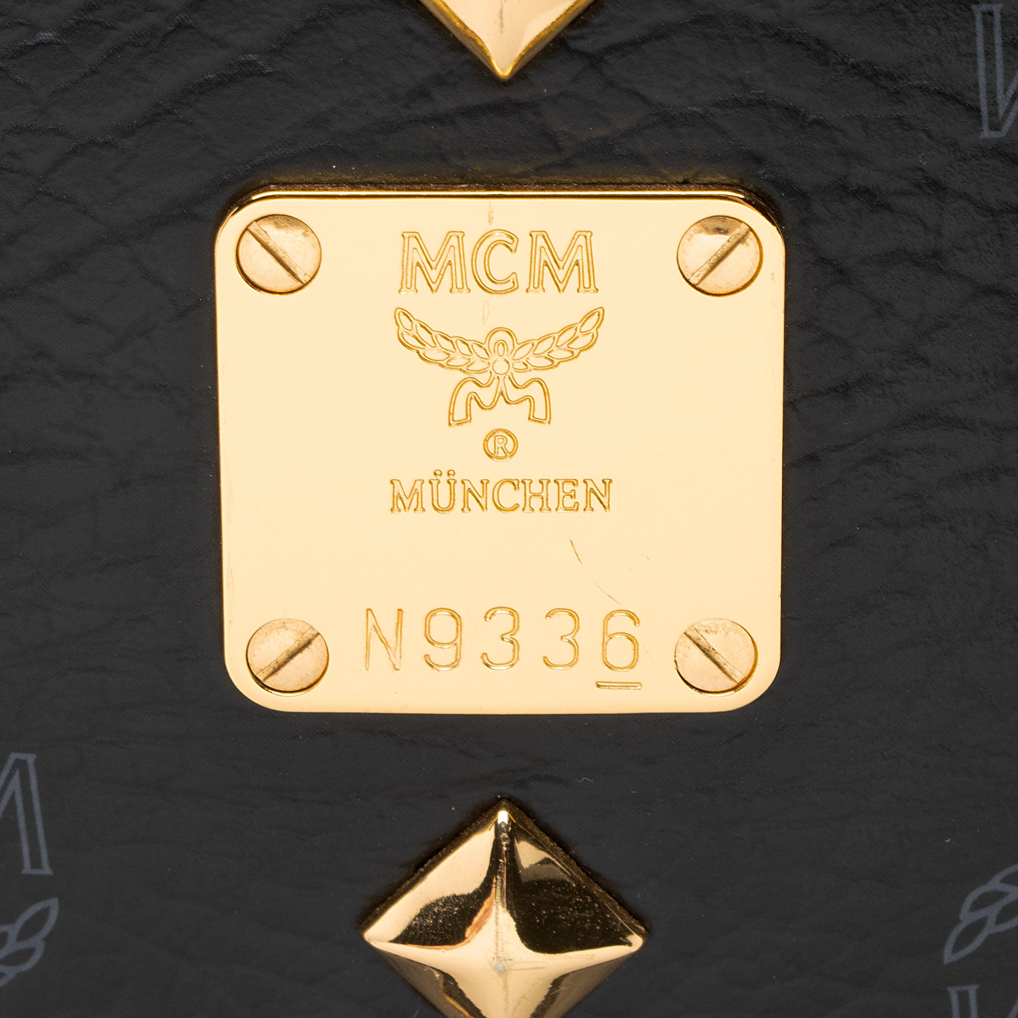 MCM Visetos Studded Stark Medium Backpack