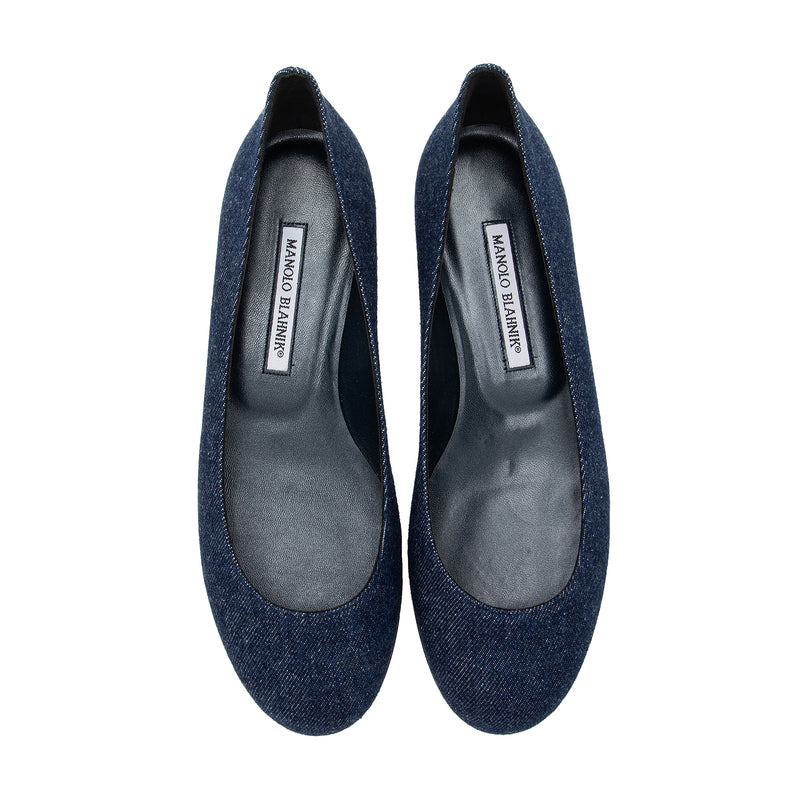 Manolo Blahnik Denim Flats - Size 10 / 40 (SHF-h1Bvkc)