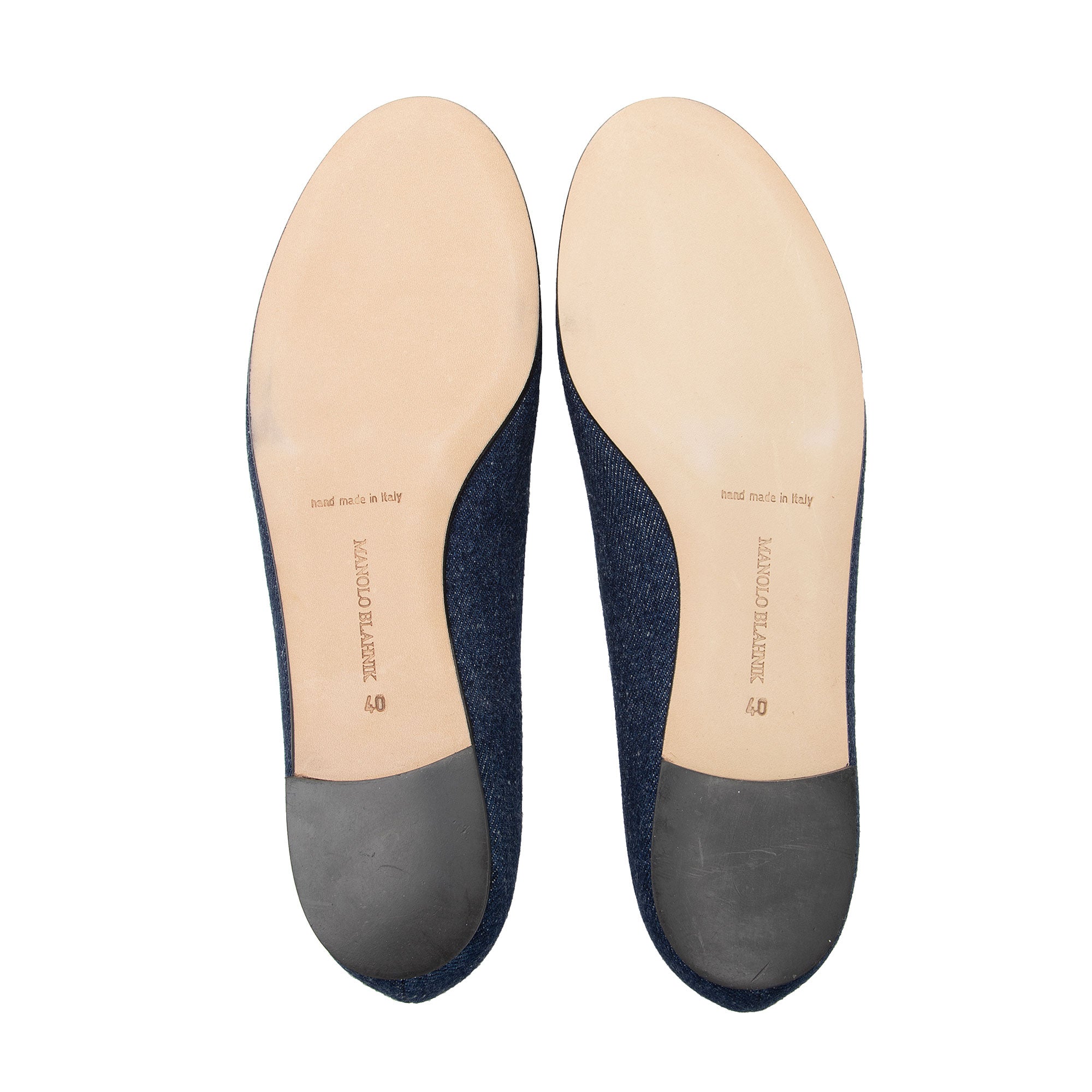 Manolo Blahnik Denim Flats - Size 10 / 40 (SHF-h1Bvkc)