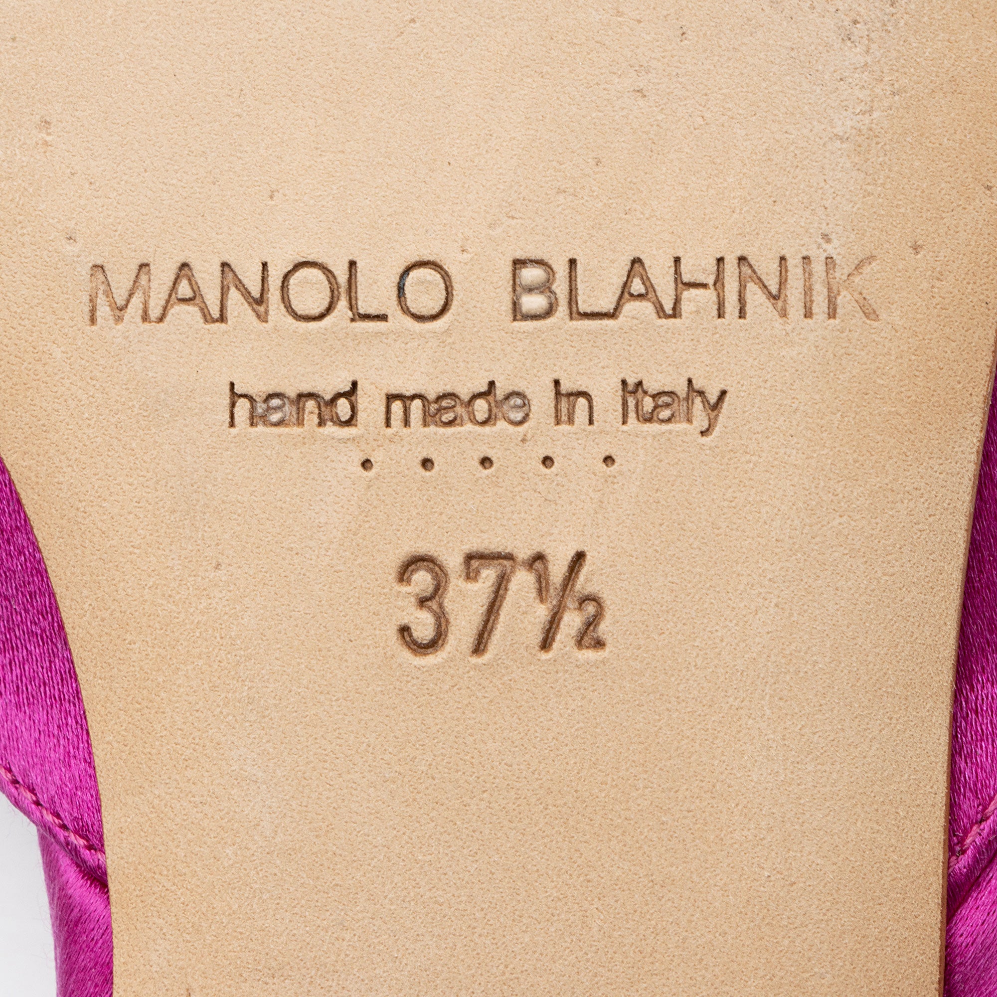 Manolo Blahnik Satin Crystal Hangisi Mules - Size 7.5 / 37.5