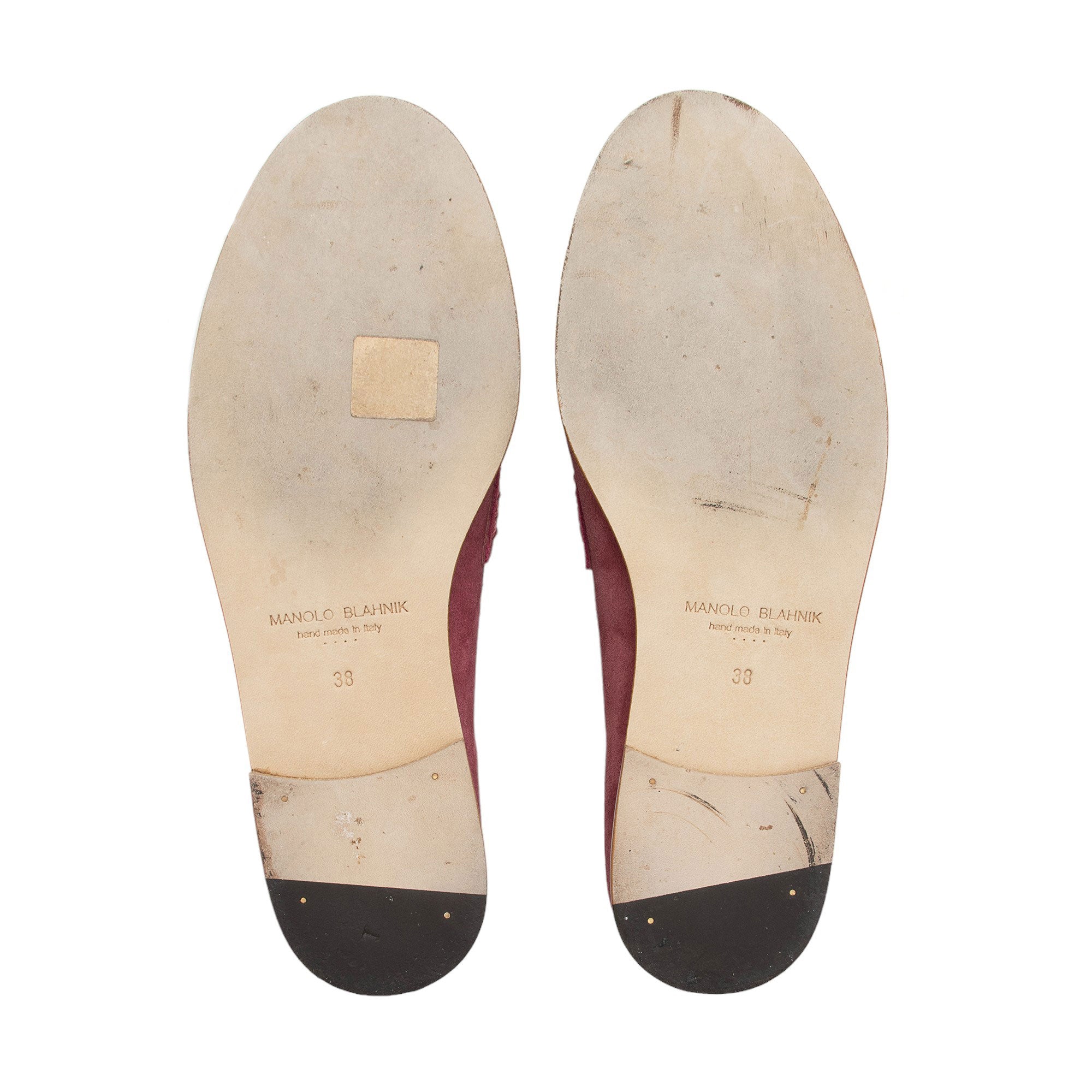 Manolo Blahnik Suede Penny Loafers - Size 8 / 38 (SHF-g76vsL)