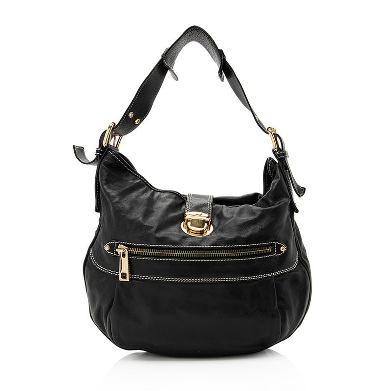 Marc Jacobs Leather Buckle Shoulder Bag - FINAL SALE (SHF-19436)