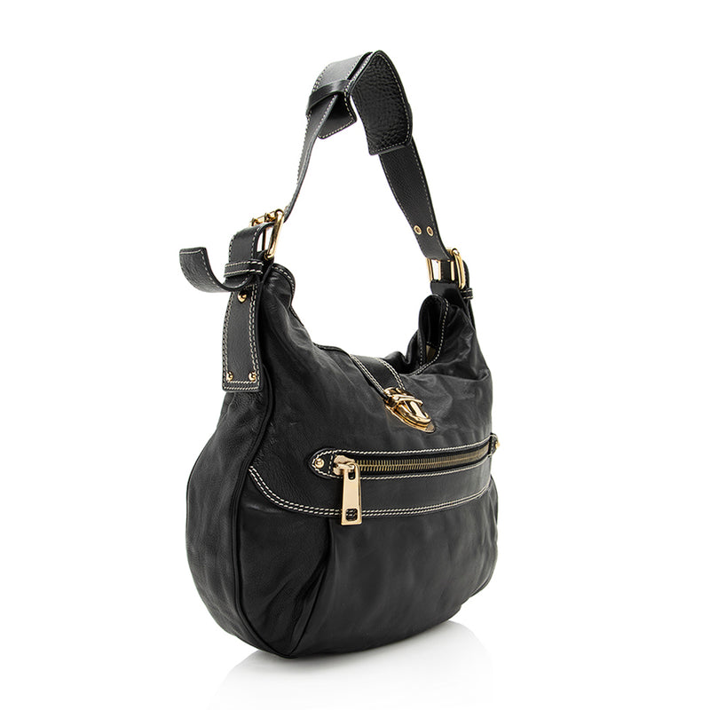 Marc Jacobs Leather Buckle Shoulder Bag - FINAL SALE (SHF-19436)