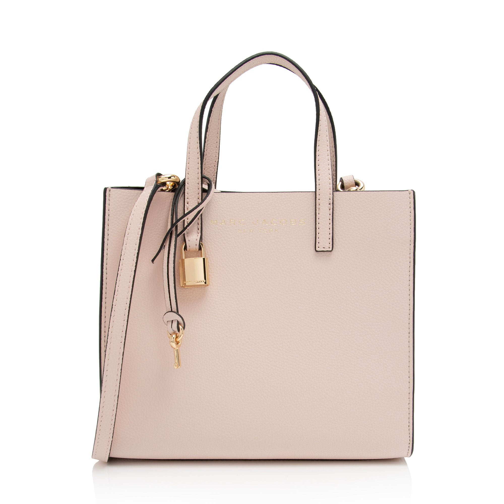 Marc Jacobs Leather The Grind Mini Tote (SHF-GLnxmK)
