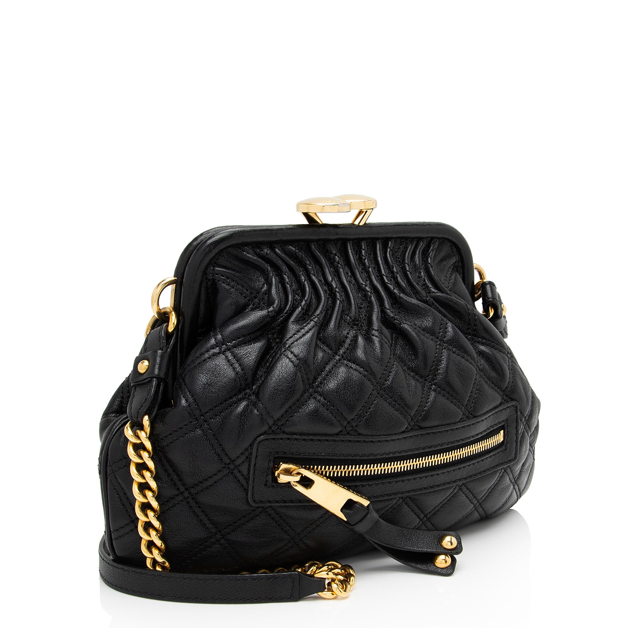 Marc Jacobs Quilted Lambskin Little Stam Satchel (SHF-8gFoL5)