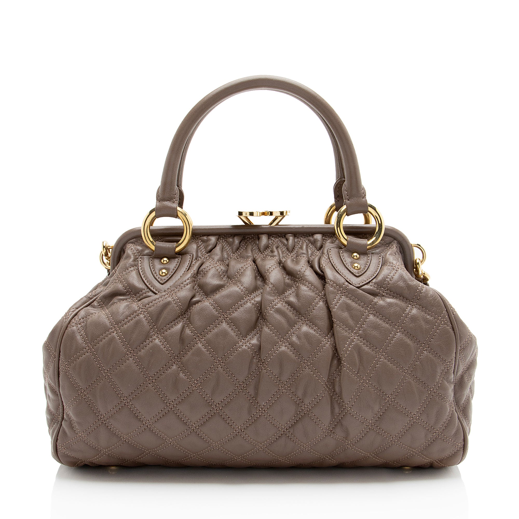 Marc Jacobs Quilted Lambskin Stam Satchel