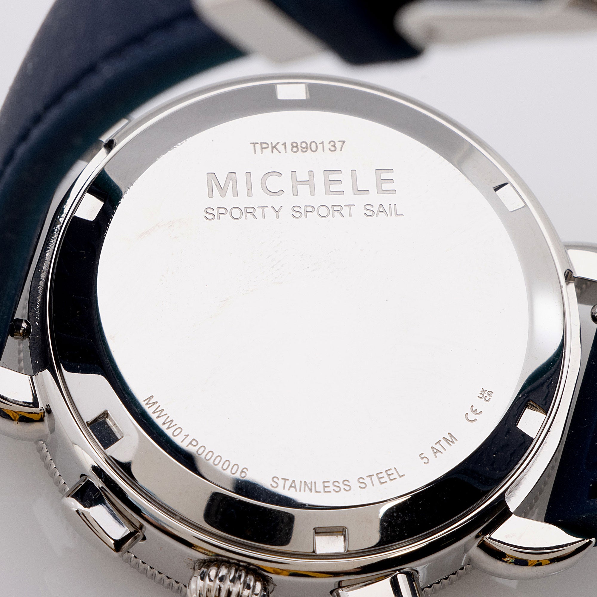 Michele Stainless Steel Sporty Sport Sail Chronograph Watch (SHF-vJ4AwE)
