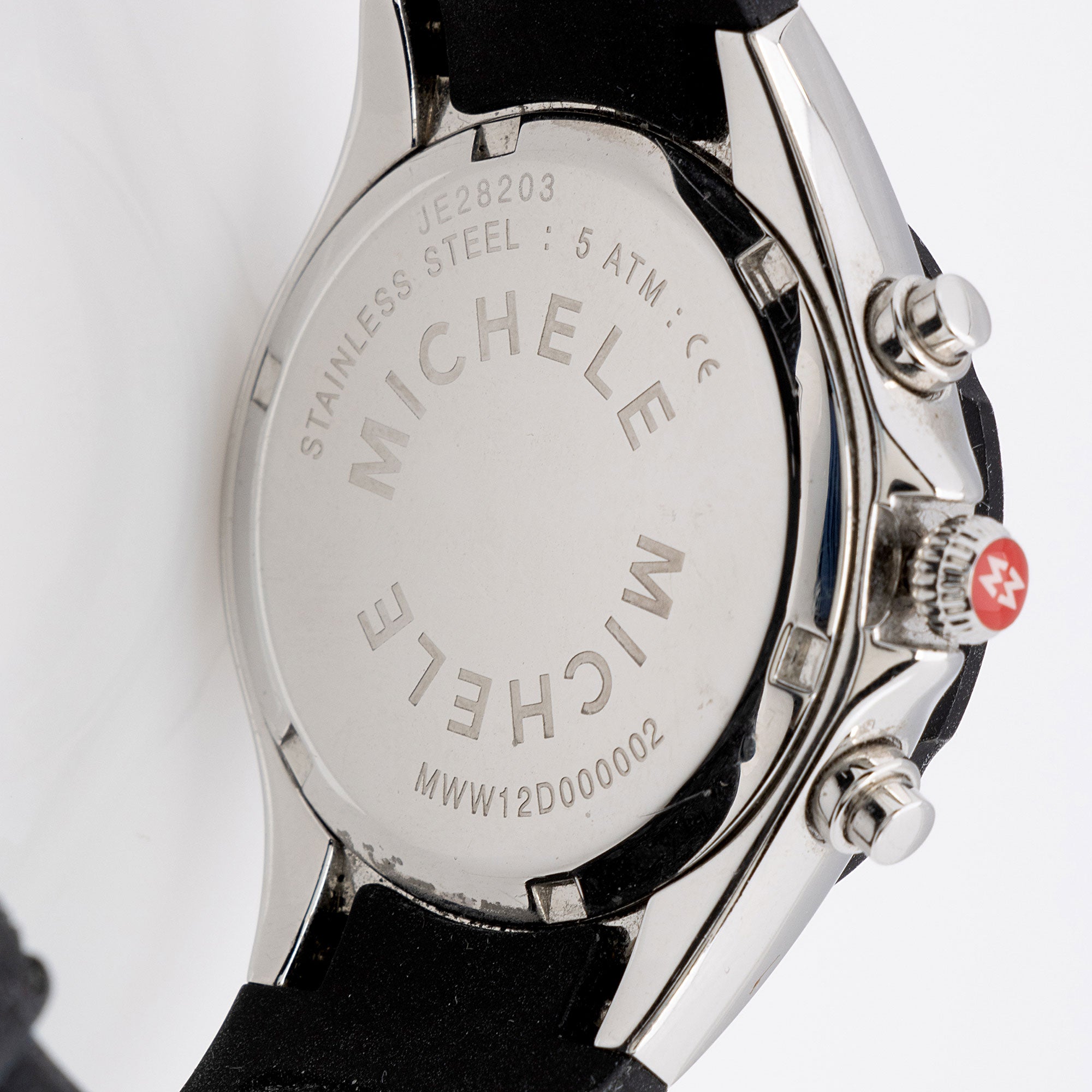 Michele Stainless Steel Tahitian Jelly Bean Chronograph Watch (SHF-j4PQiM)