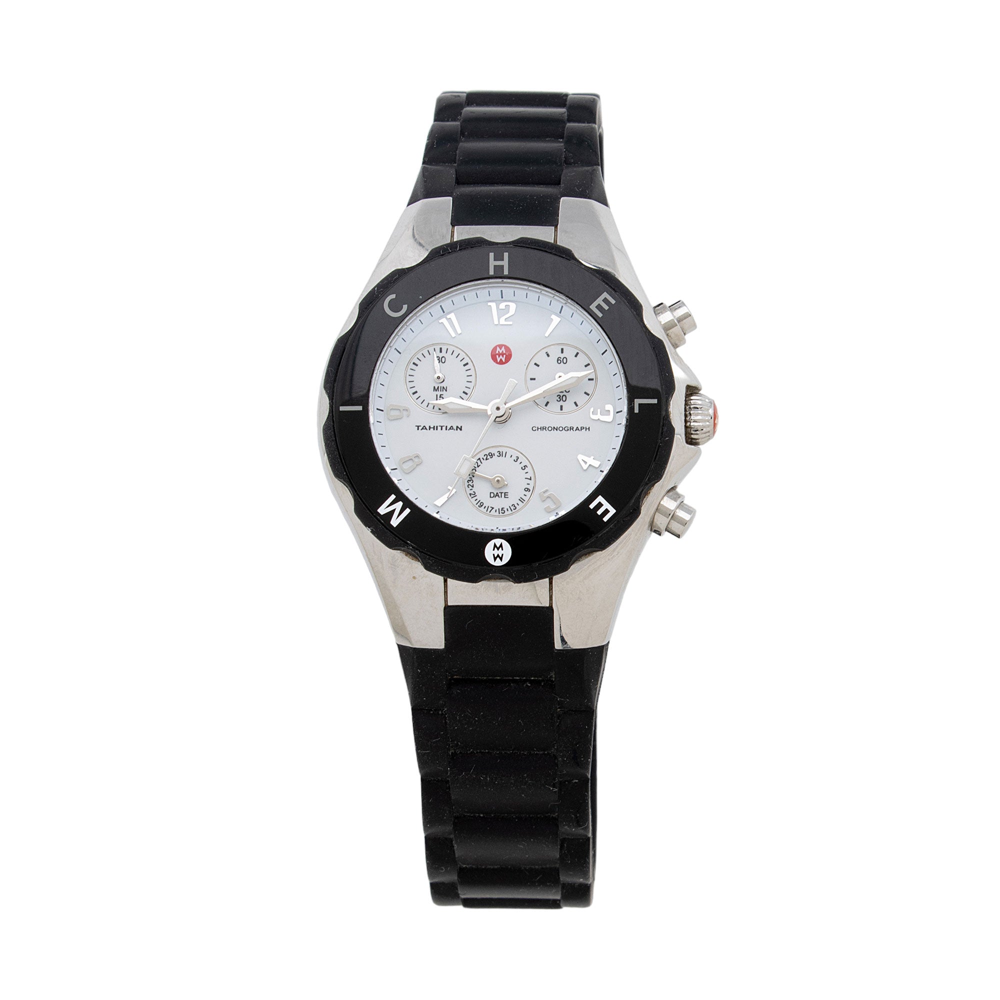 Michele Stainless Steel Tahitian Jelly Bean Chronograph Watch (SHF-9p5lq7)