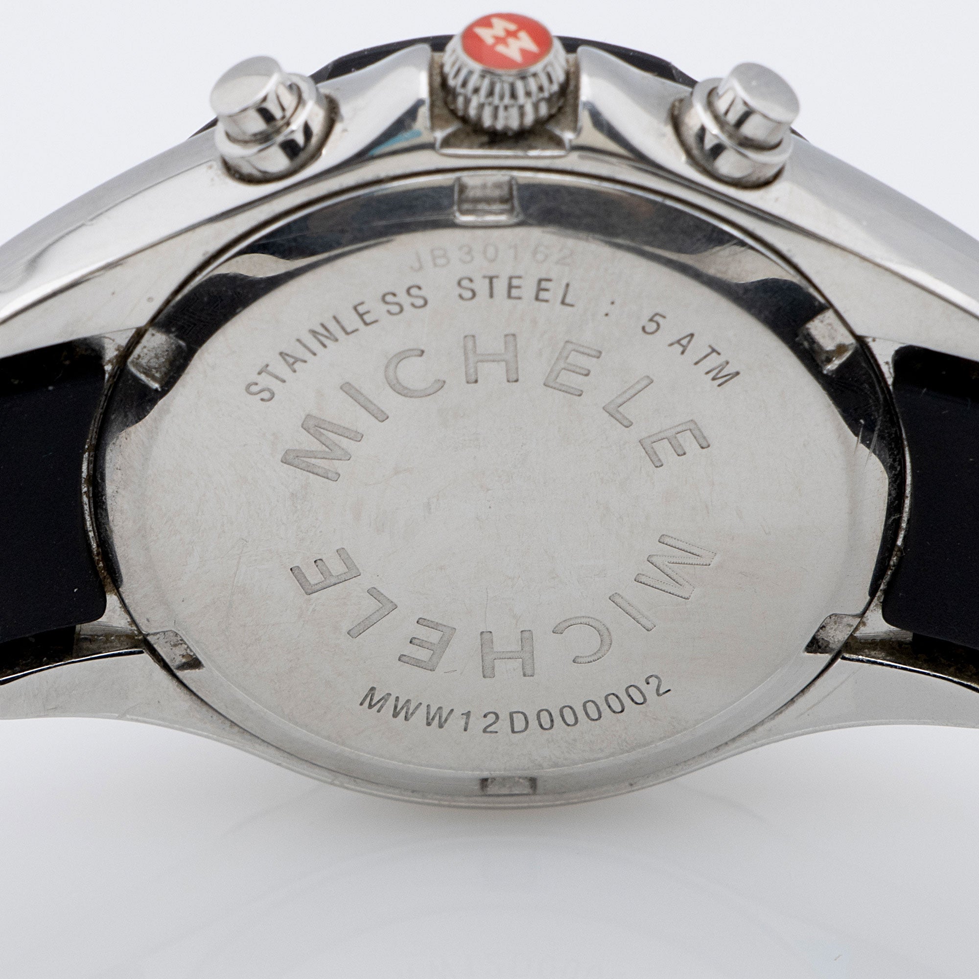 Michele Stainless Steel Tahitian Jelly Bean Chronograph Watch (SHF-9p5lq7)