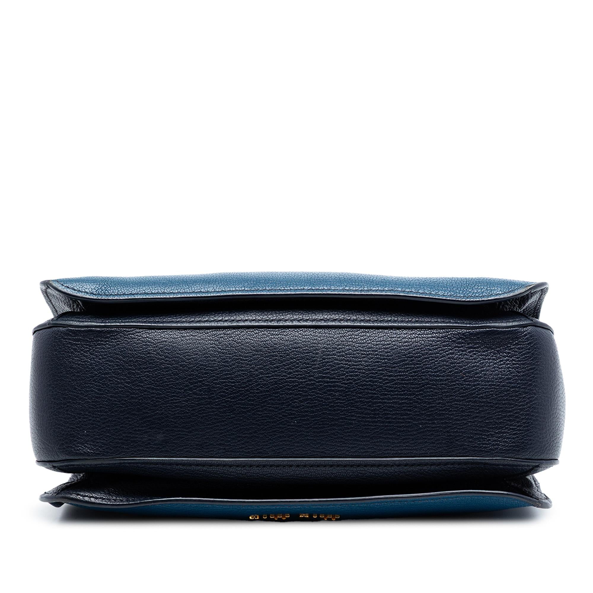 Miu Miu Bicolor Goatskin Madras Satchel