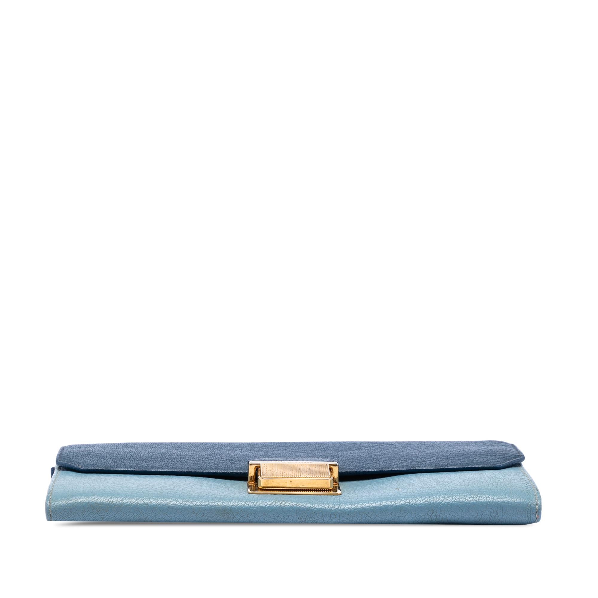 Miu Miu Bicolor Goatskin Madras Wallet on Chain