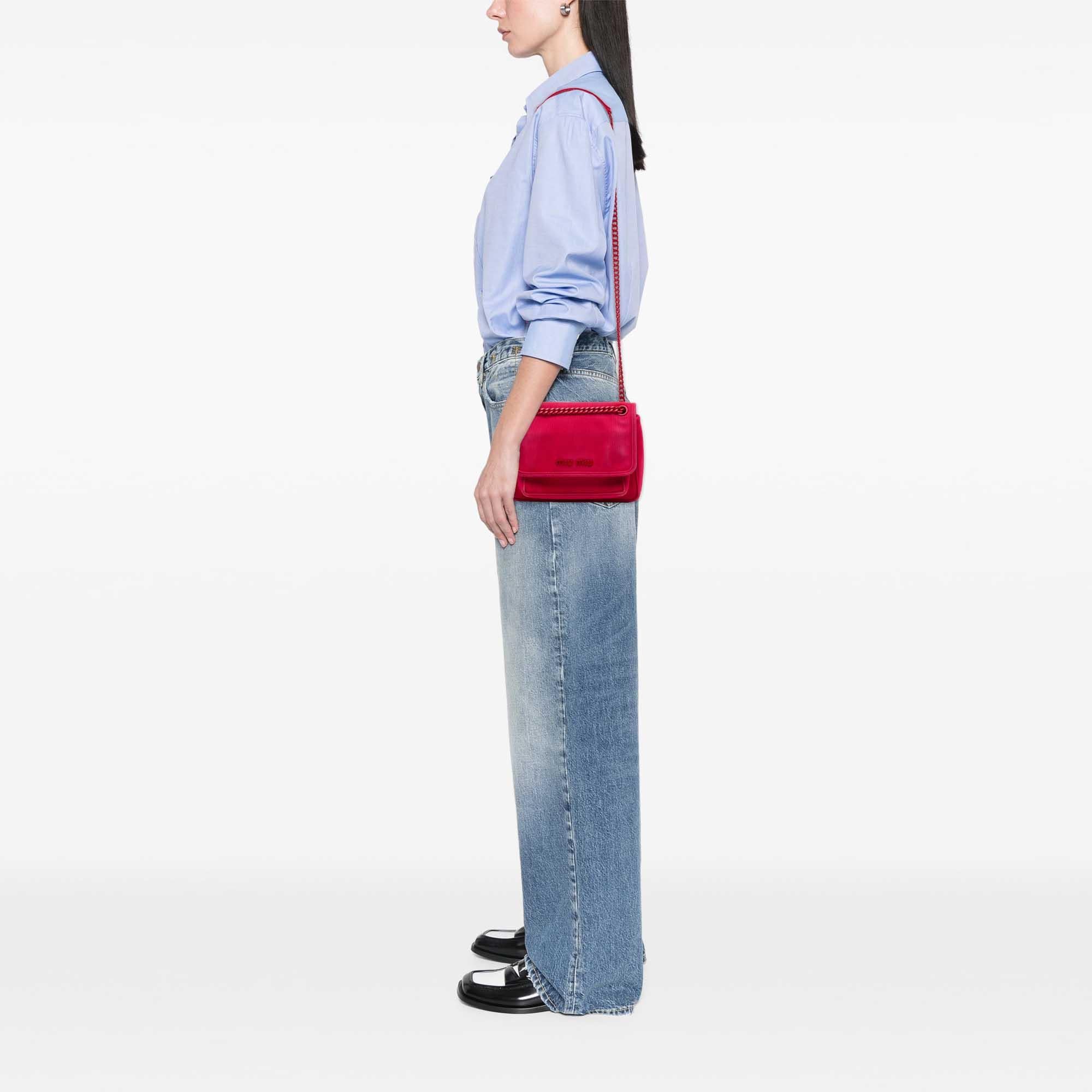 Miu Miu Canvas Canapa Chain Flap Crossbody