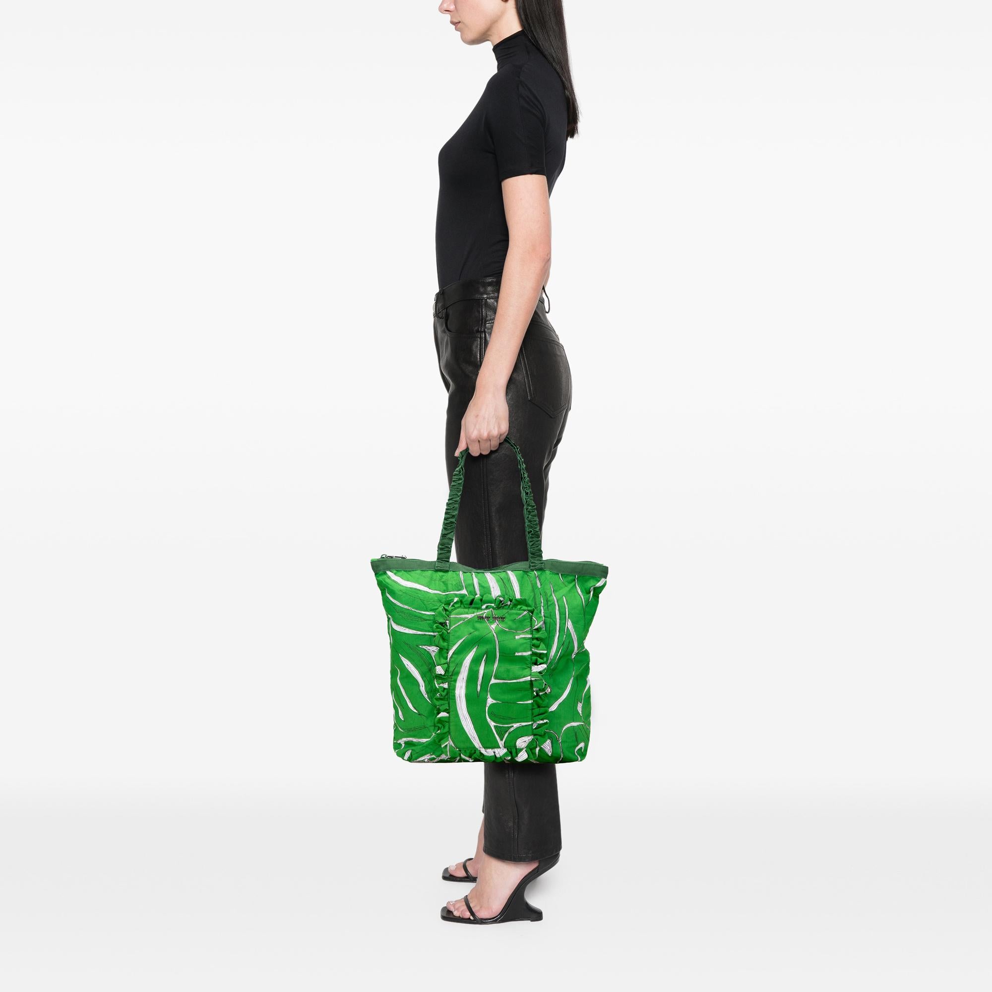 Miu Miu Canvas Printed Ivy Tote
