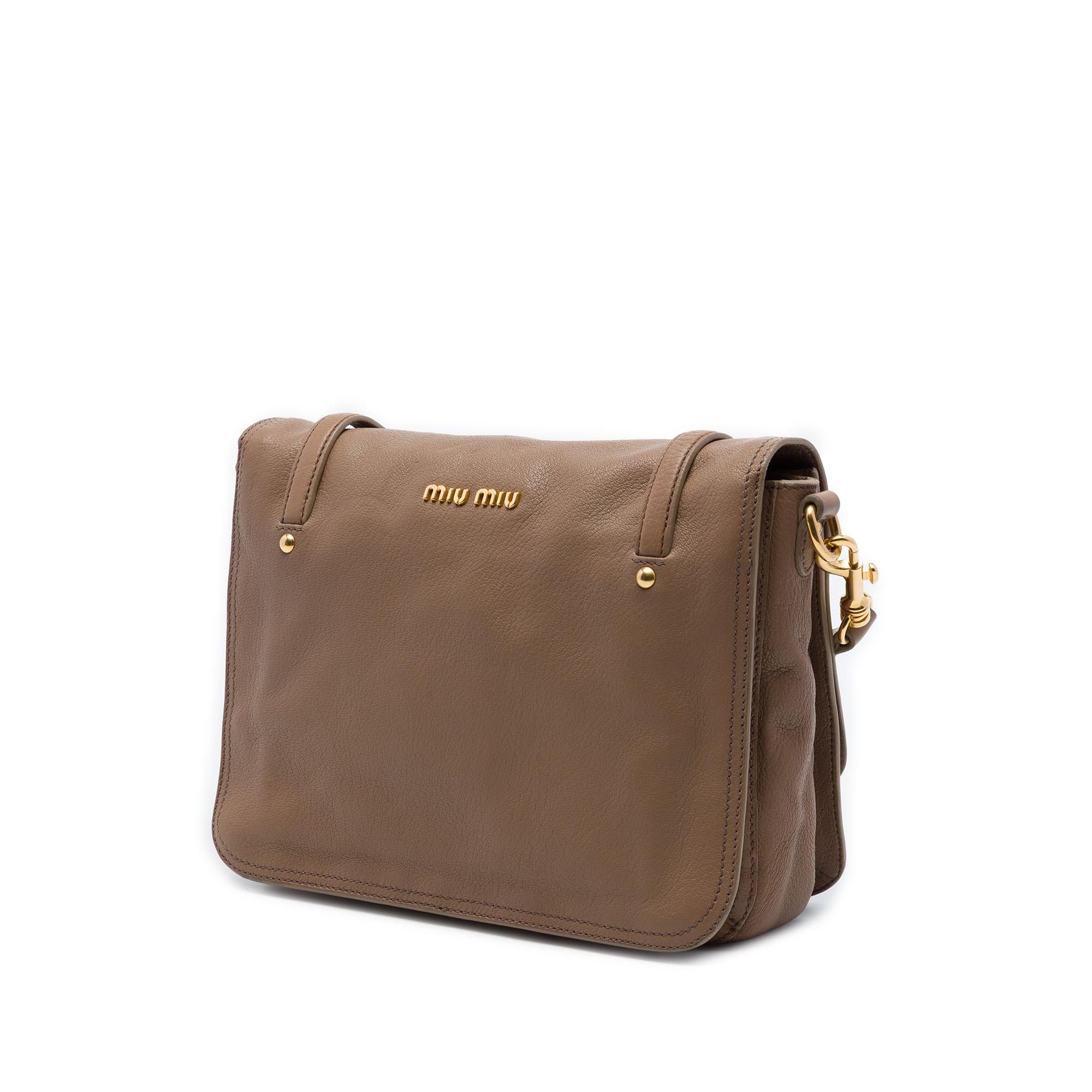 Miu Miu Cervo Deerskin East West Pattina Crossbody
