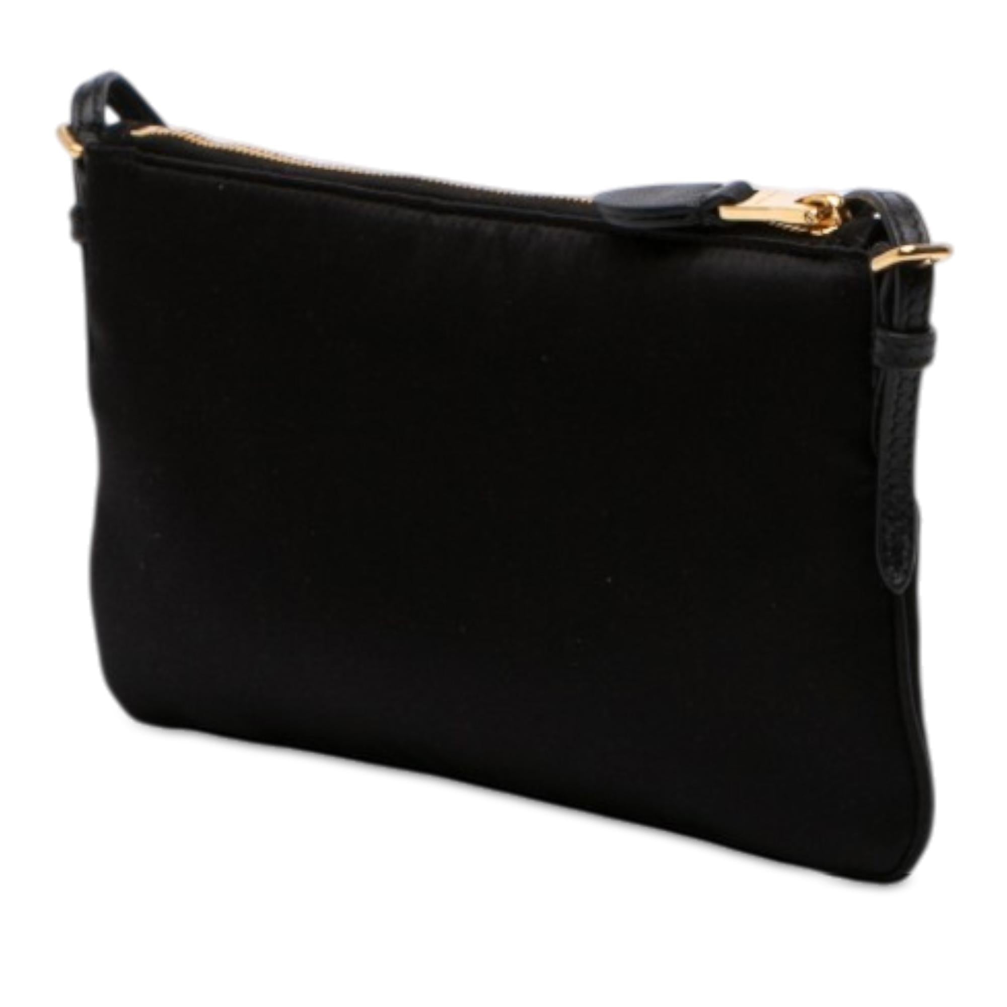 Miu Miu Crystal Embellished Satin Shoulder Bag