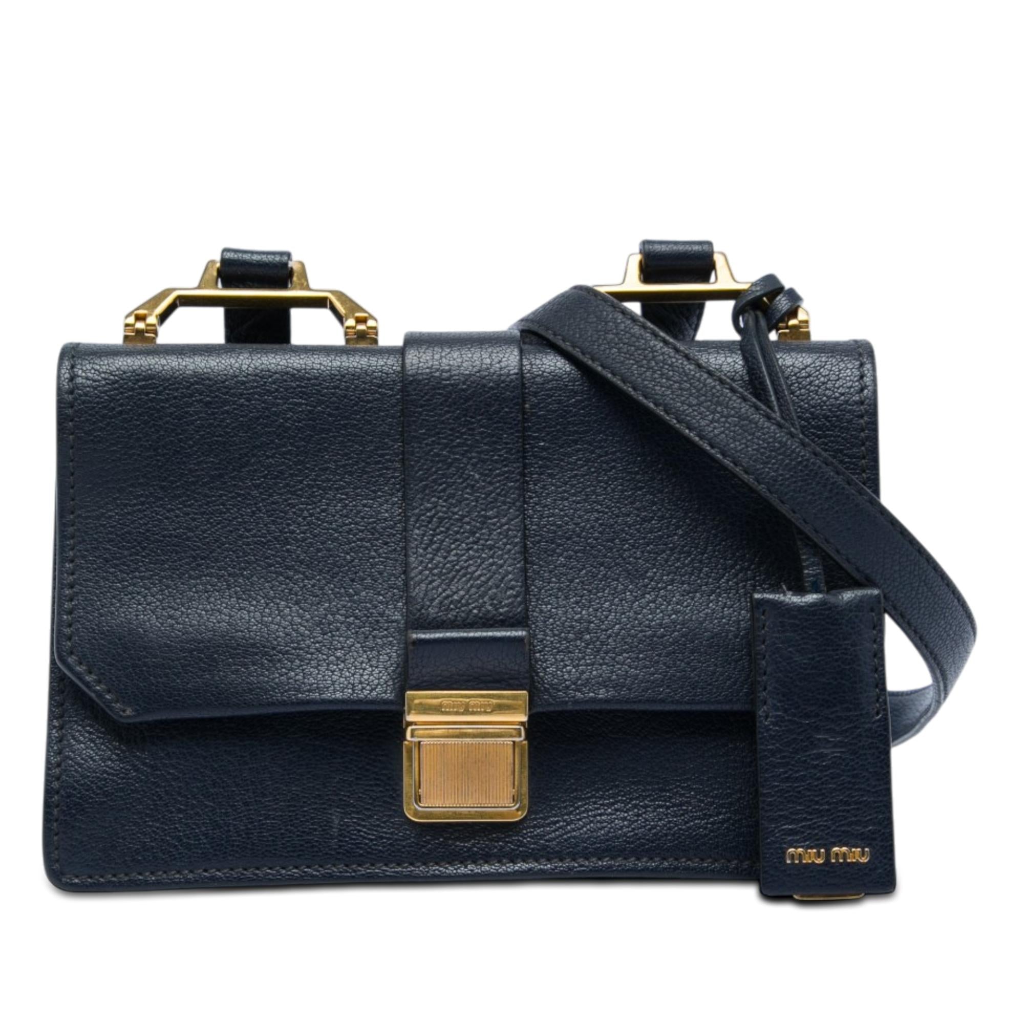 Miu Miu Goatskin Madras Crossbody