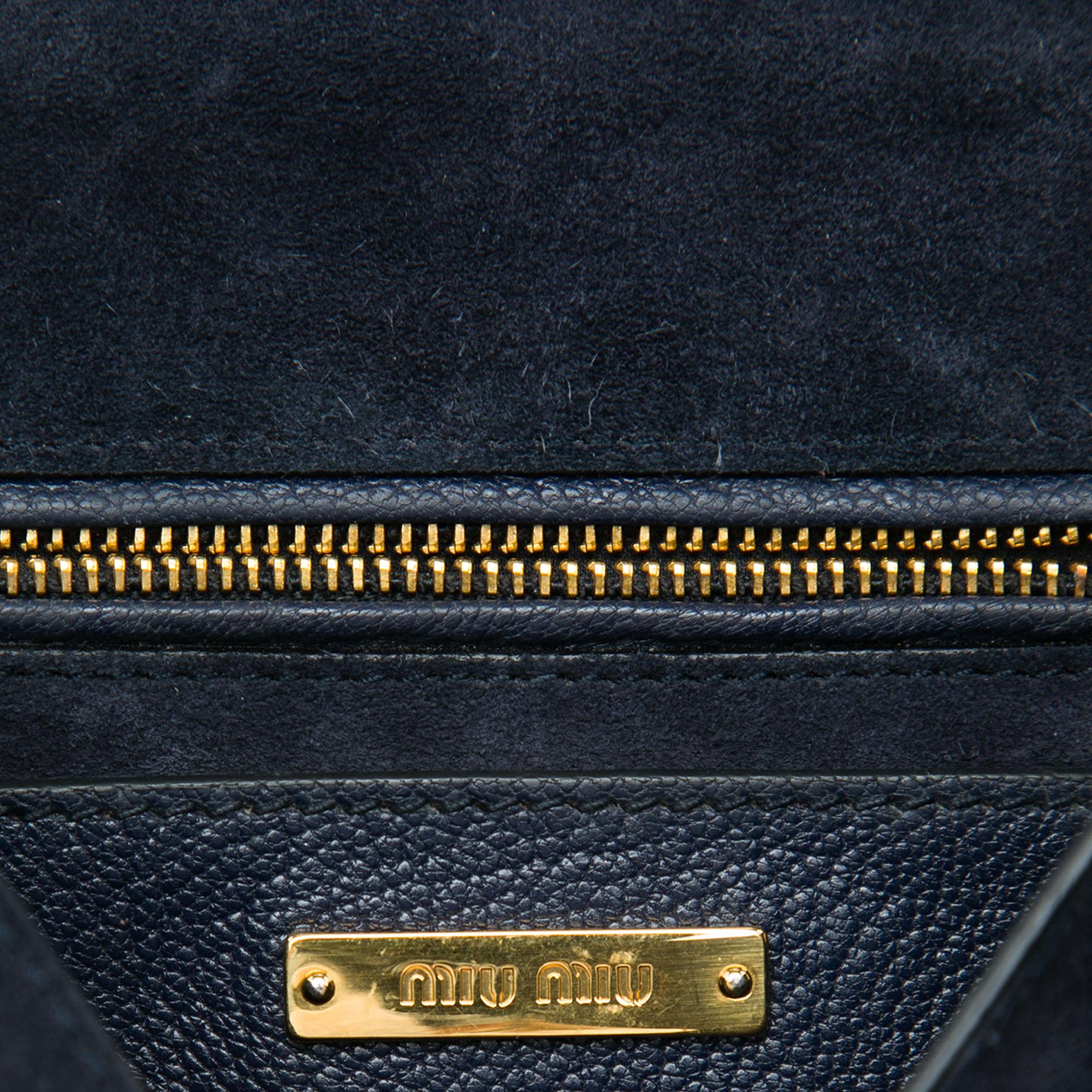 Miu Miu Goatskin Madras Crossbody