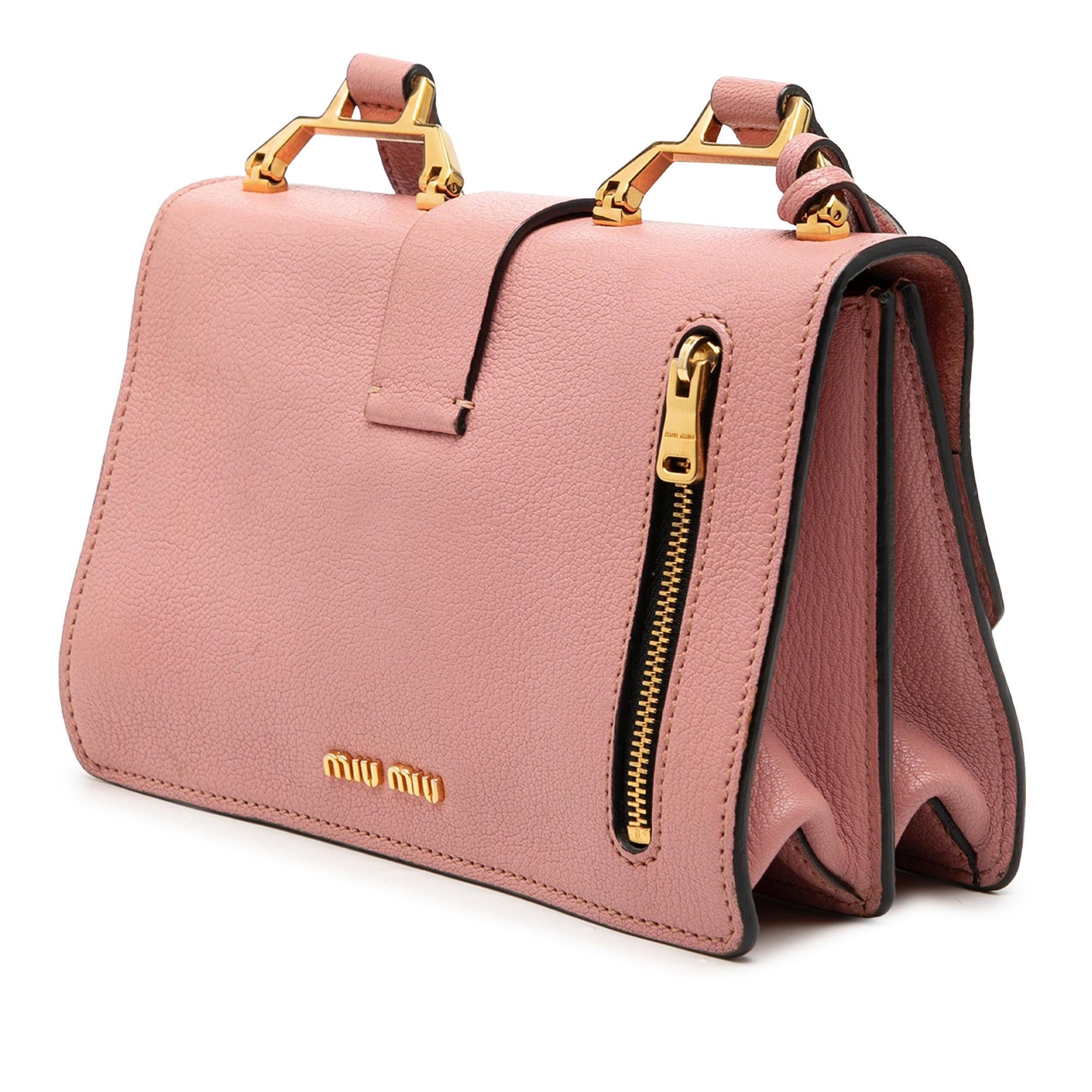 Miu Miu Goatskin Madras Crossbody