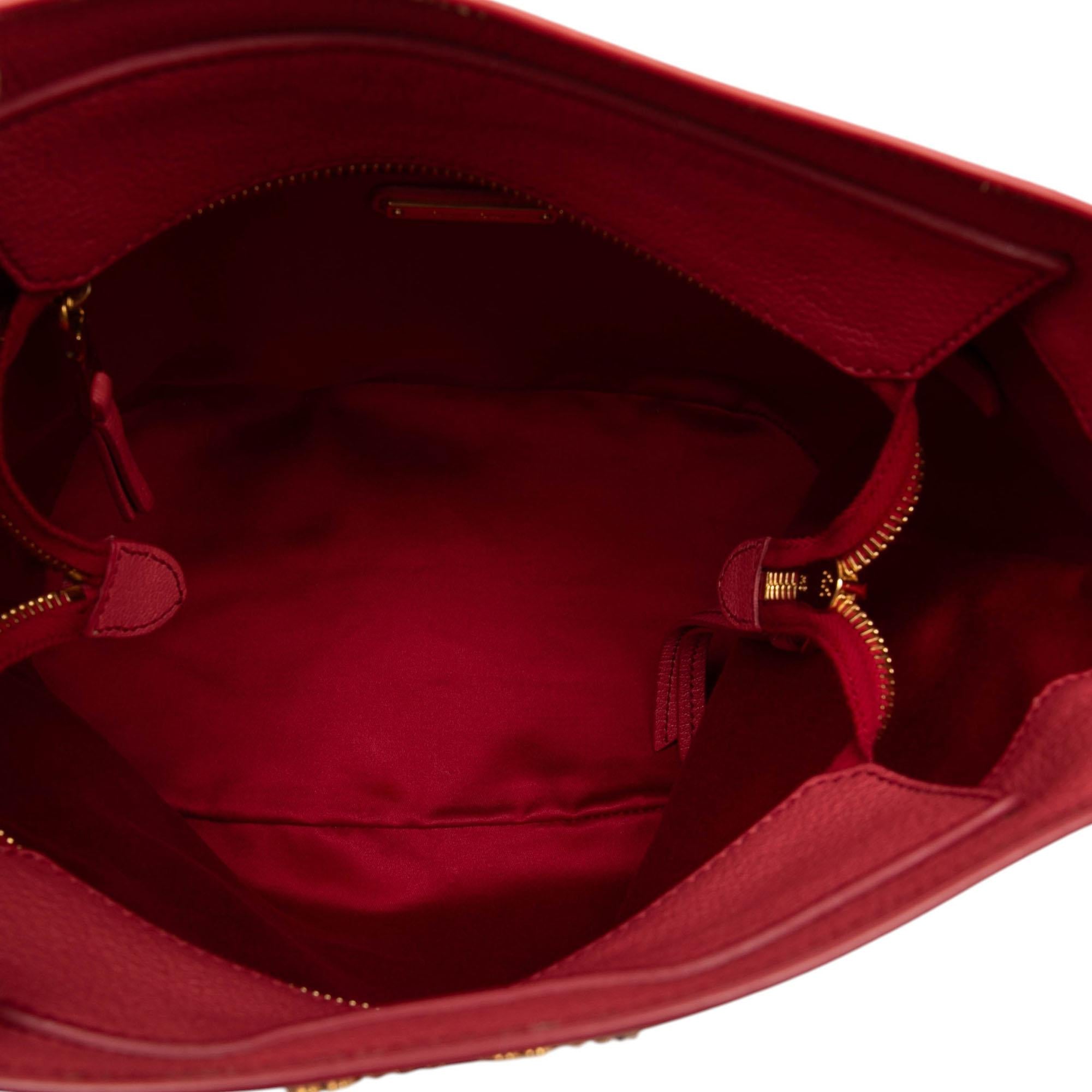 Miu Miu Goatskin Madras Crossbody