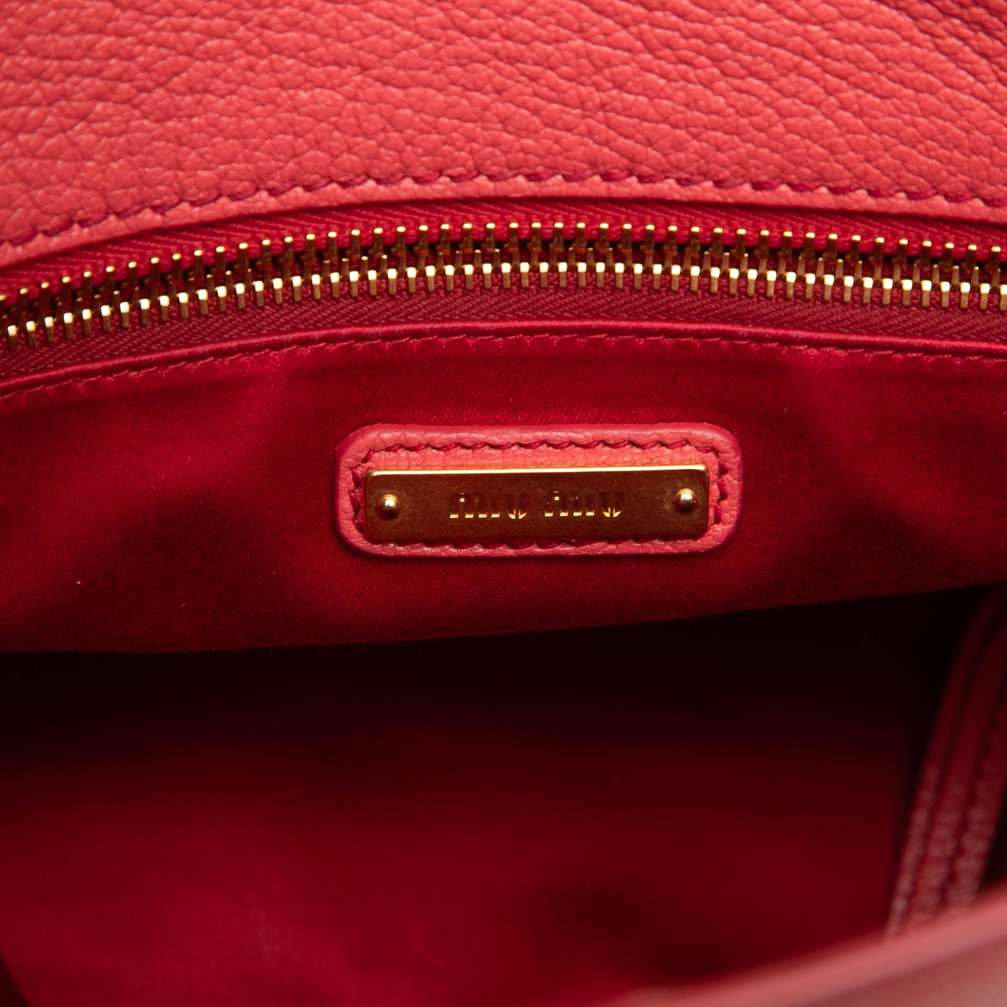Miu Miu Goatskin Madras Crossbody