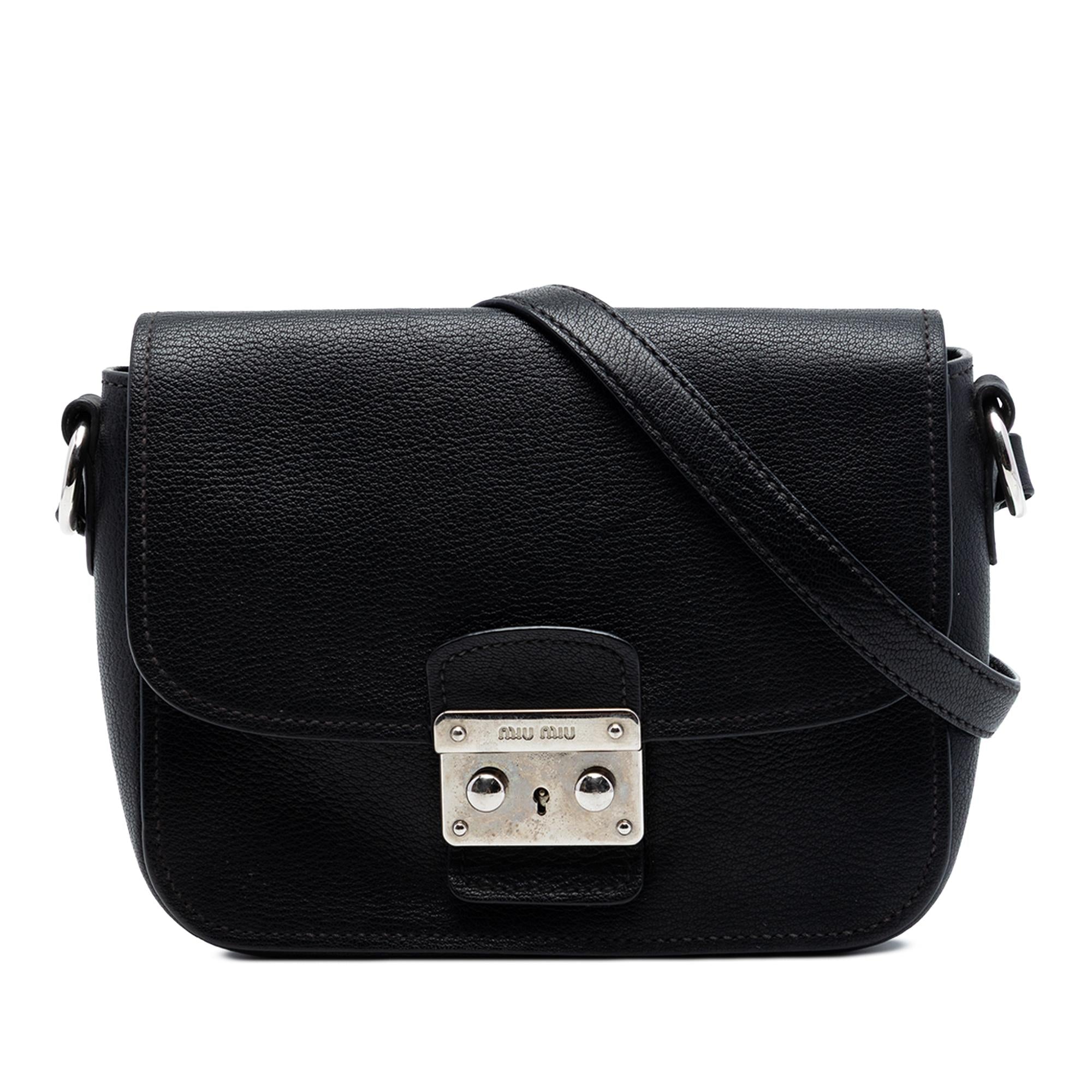 Miu Miu Goatskin Madras Crossbody
