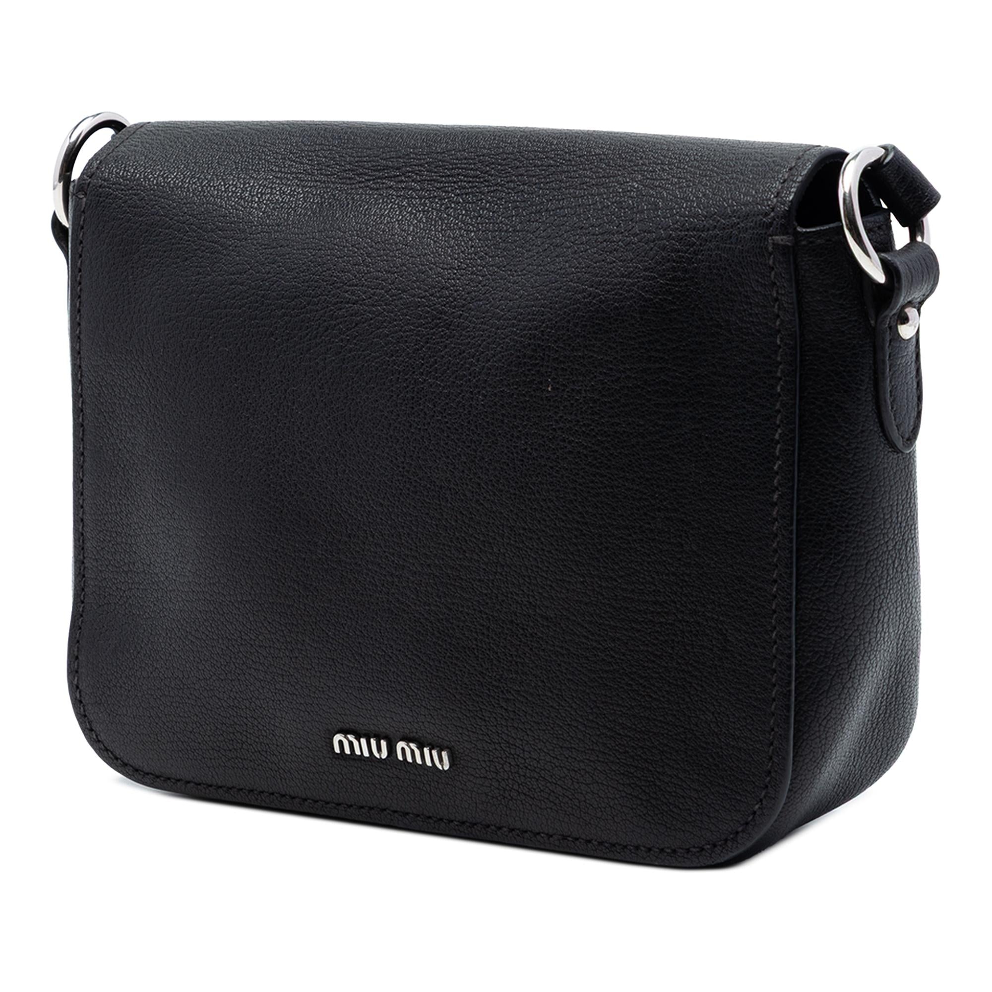 Miu Miu Goatskin Madras Crossbody
