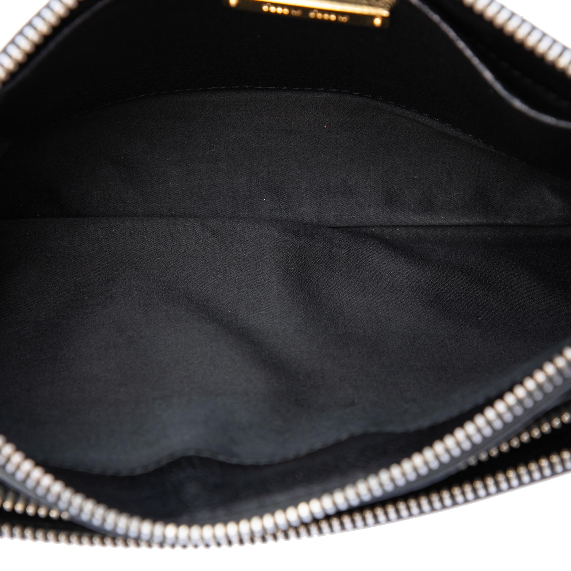 Miu Miu Goatskin Madras Double Zip Crossbody