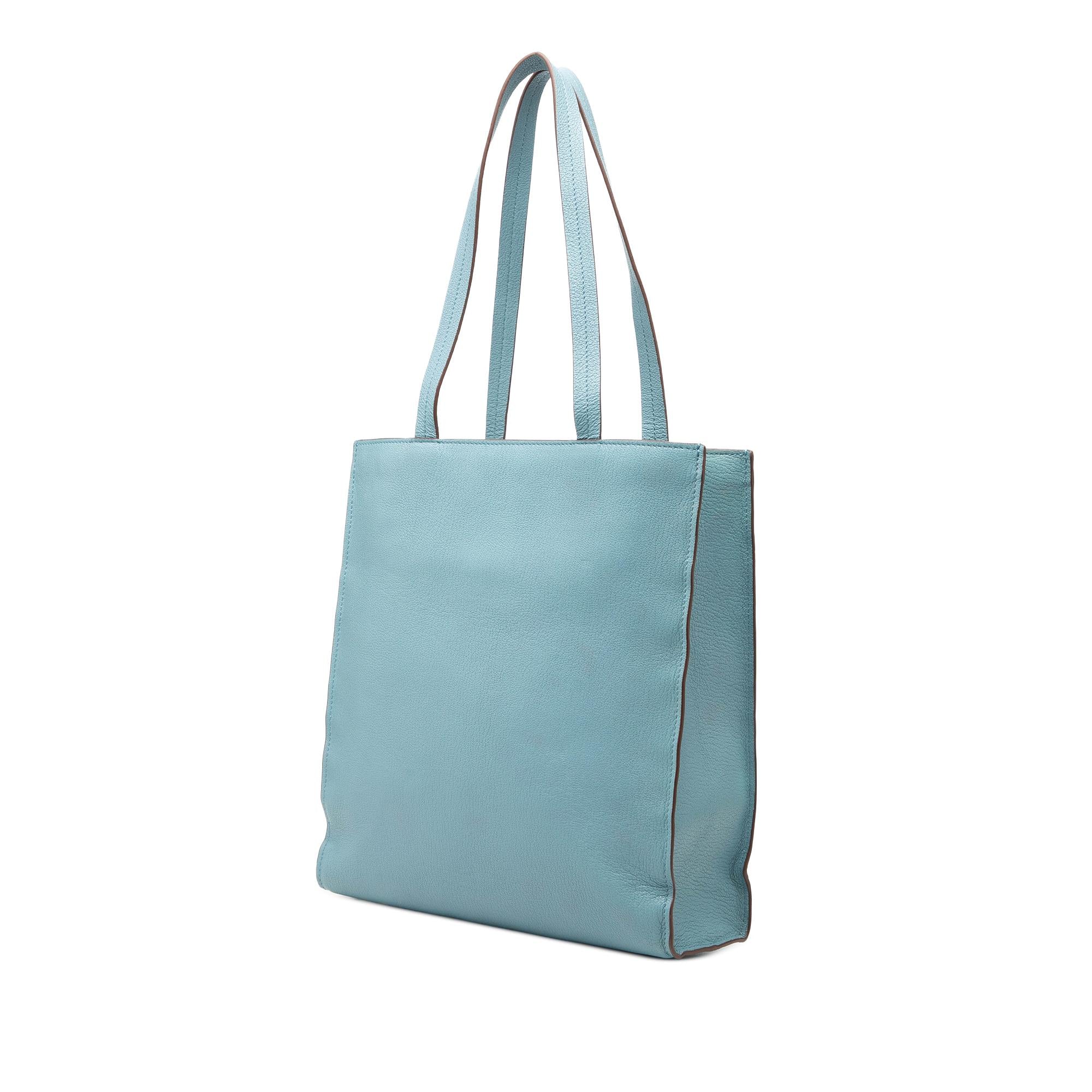 Miu Miu Goatskin Madras Embossed Logo Satchel
