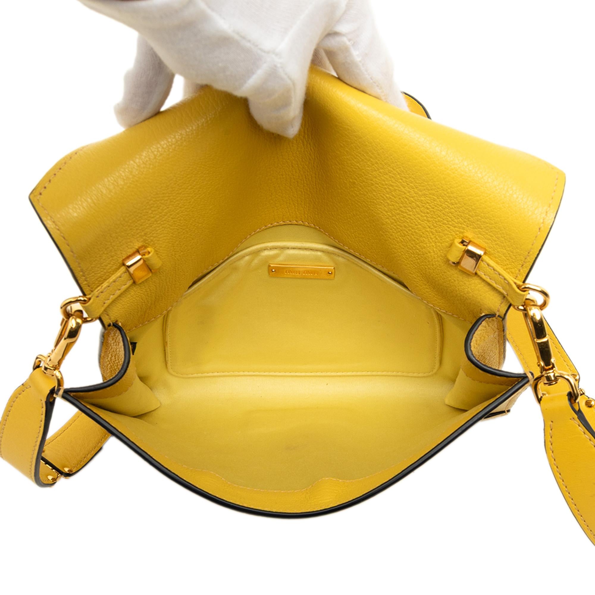 Miu Miu Goatskin Madras Envelope Crossbody