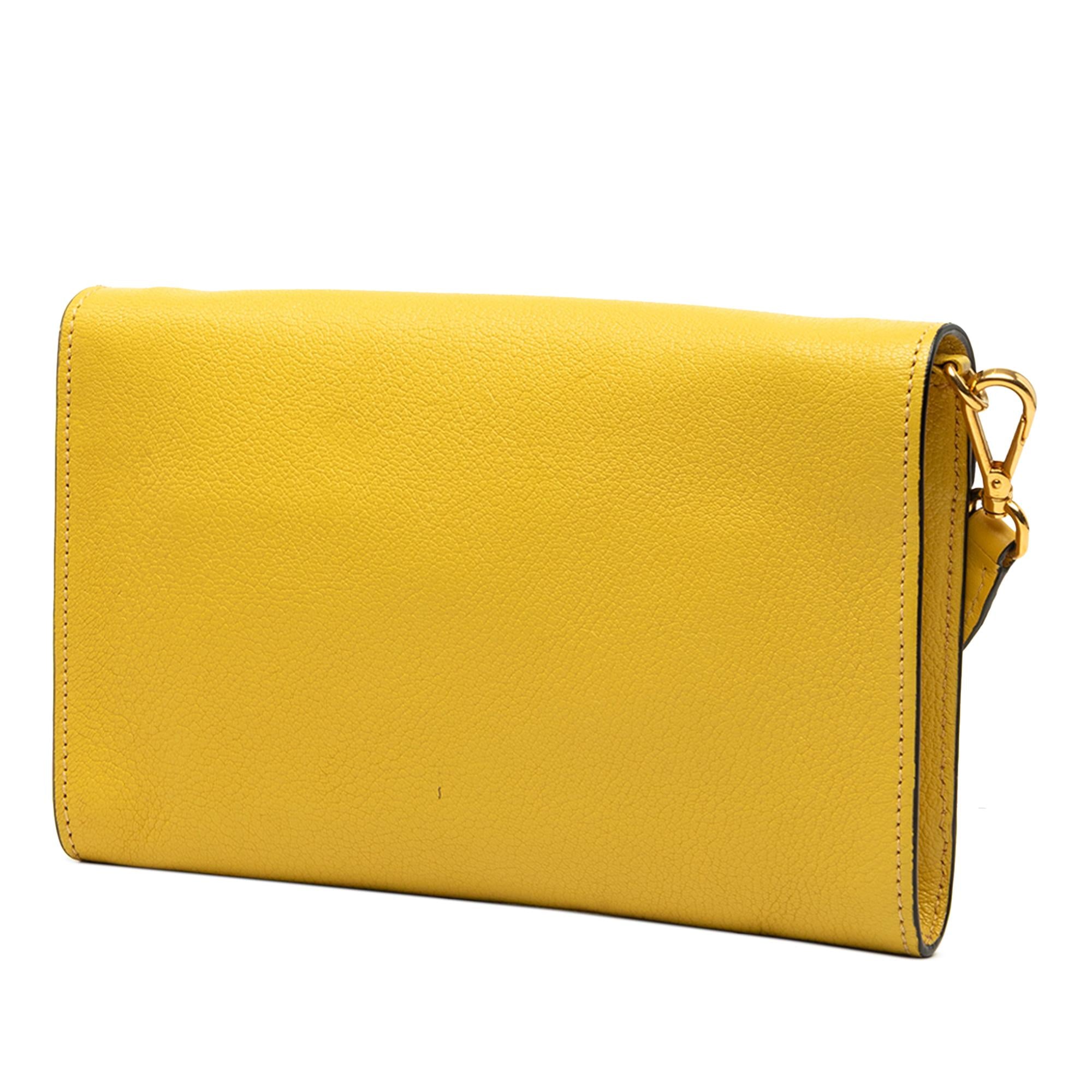 Miu Miu Goatskin Madras Envelope Crossbody