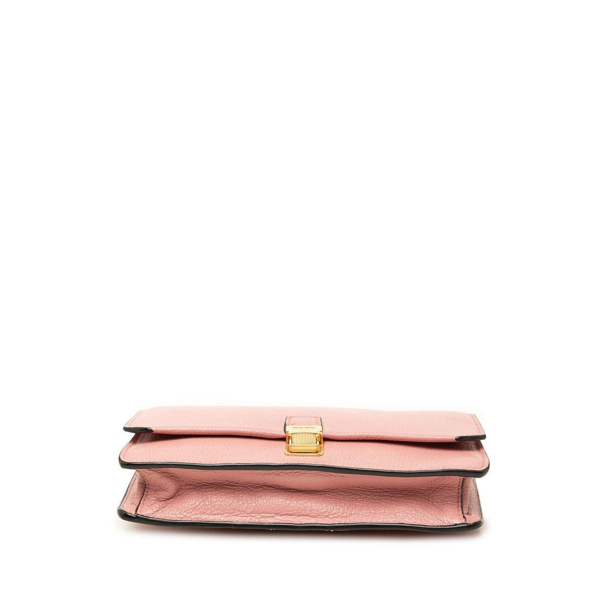 Miu Miu Goatskin Madras Flap Crossbody