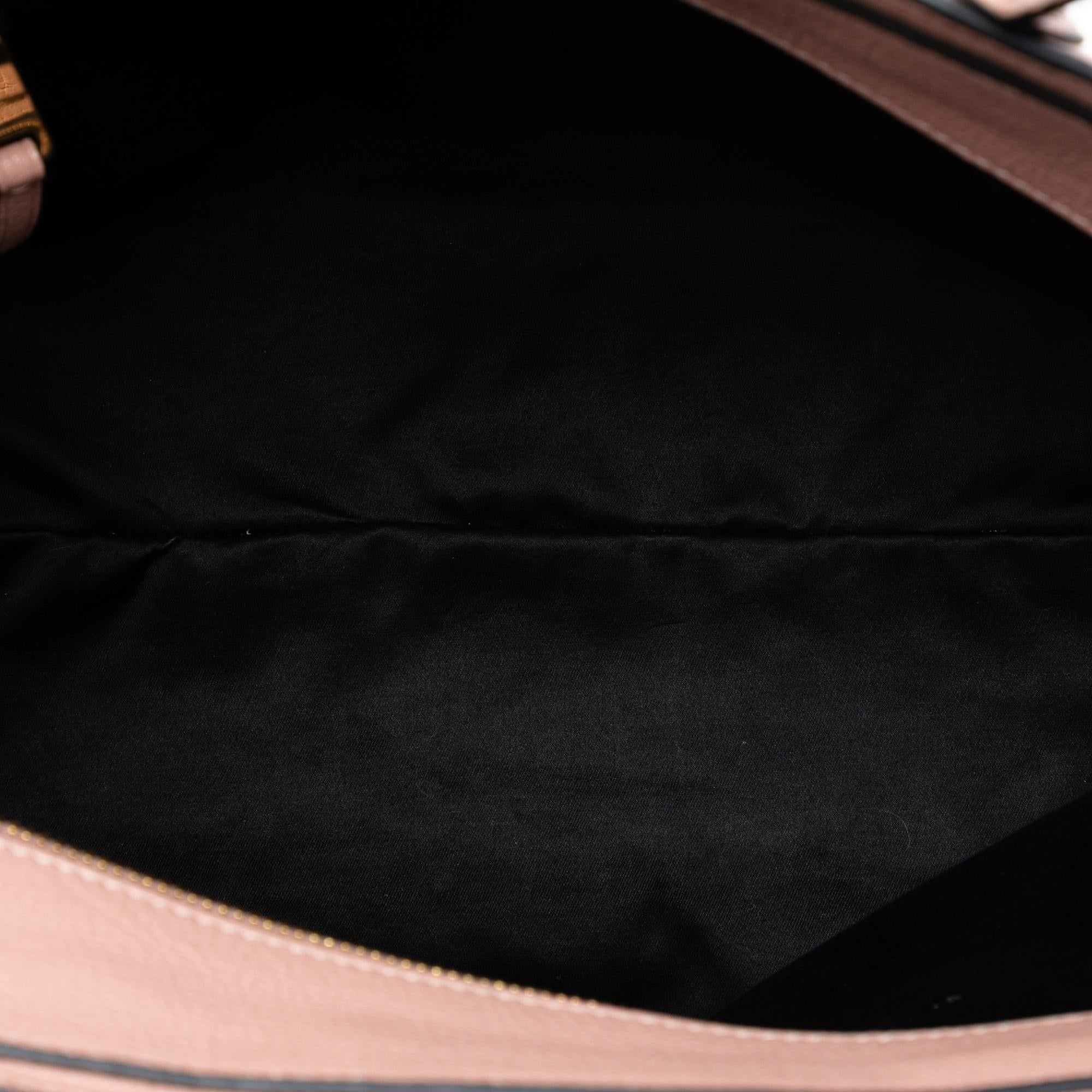 Miu Miu Goatskin Madras Front Pocket Satchel