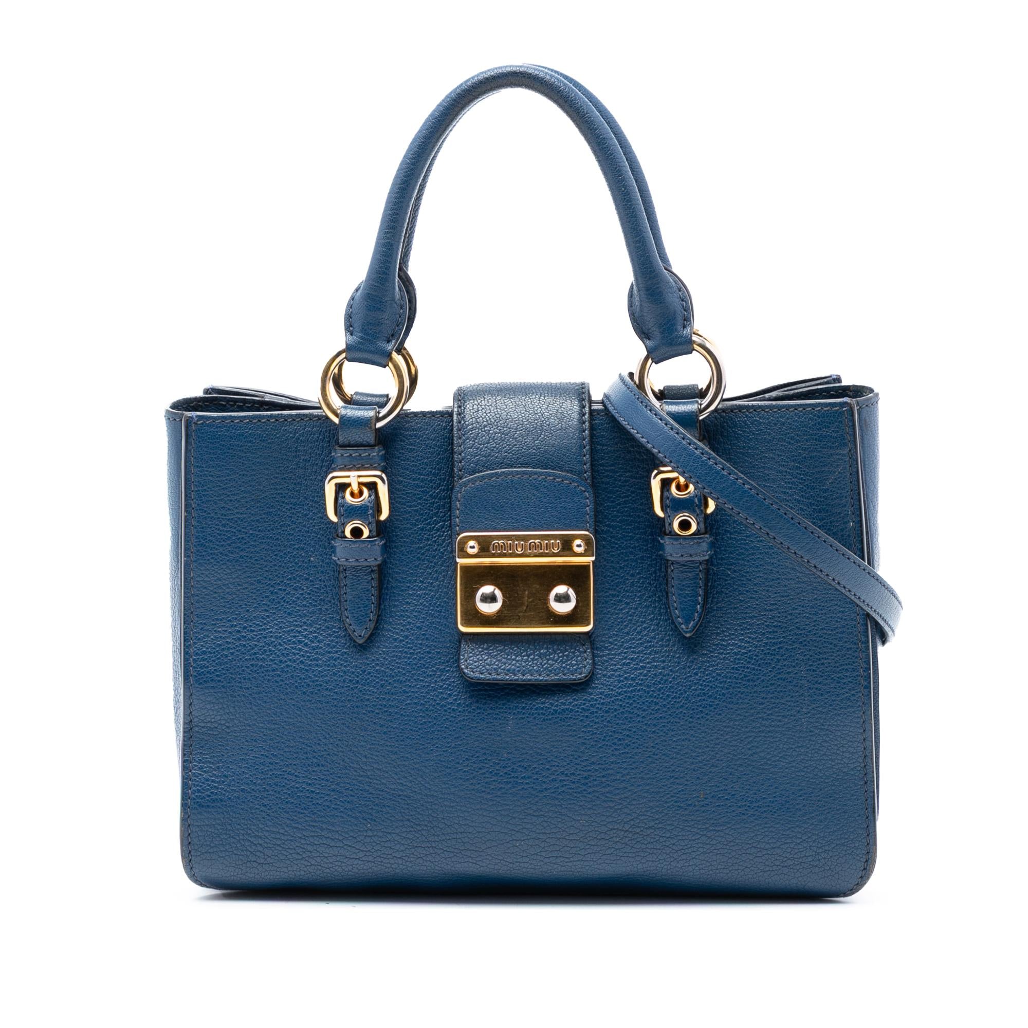 Miu Miu Goatskin Madras Satchel