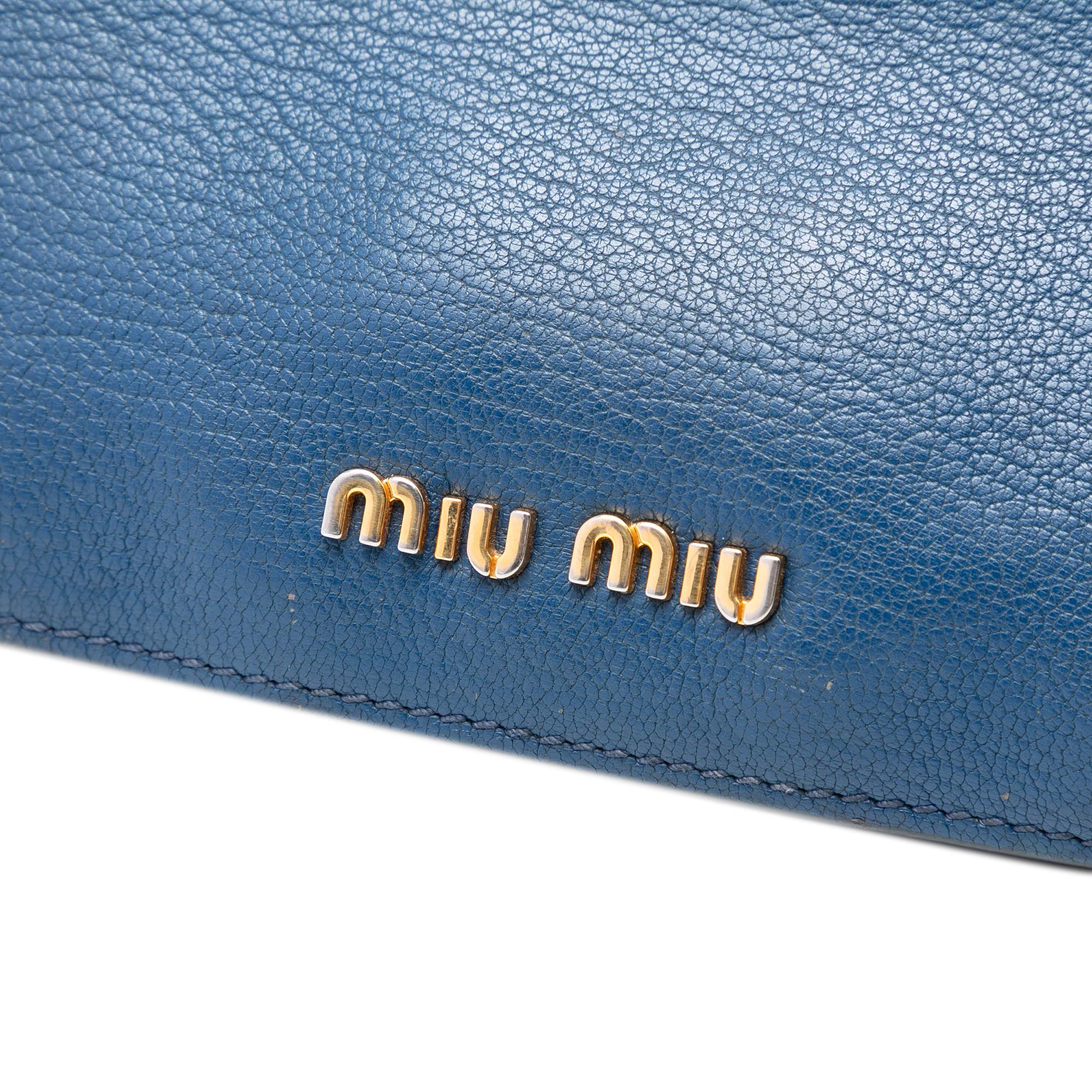 Miu Miu Goatskin Madras Satchel