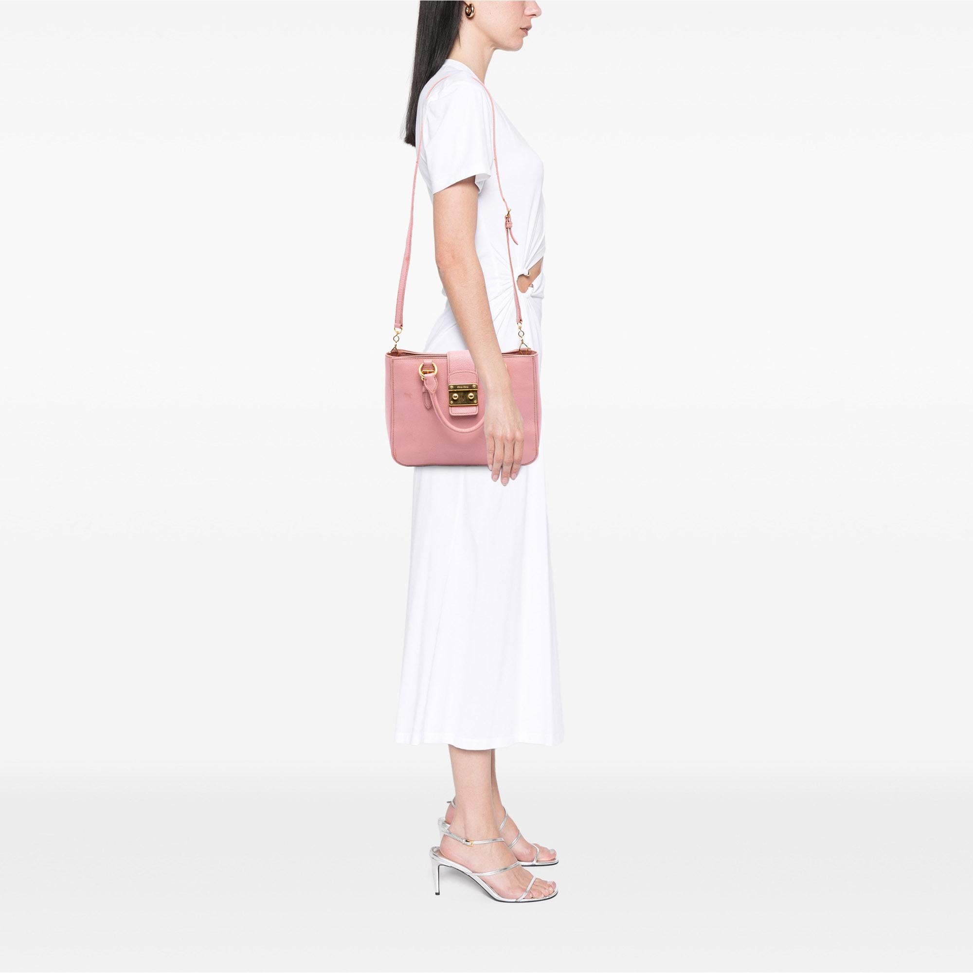 Miu Miu Goatskin Madras Satchel