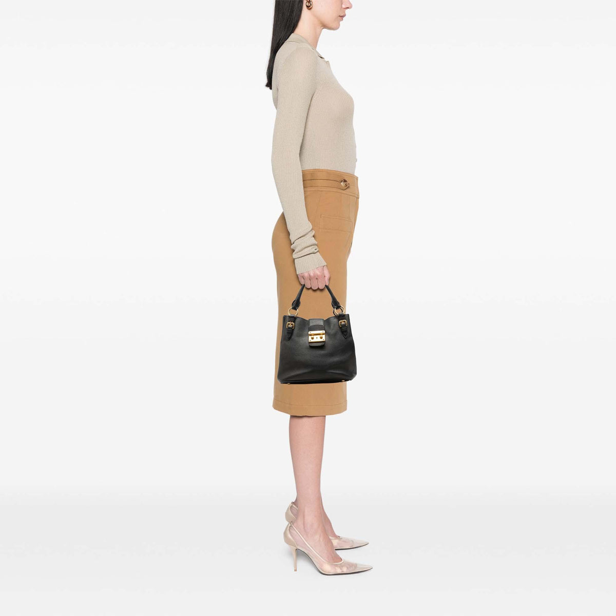 Miu Miu Goatskin Madras Satchel