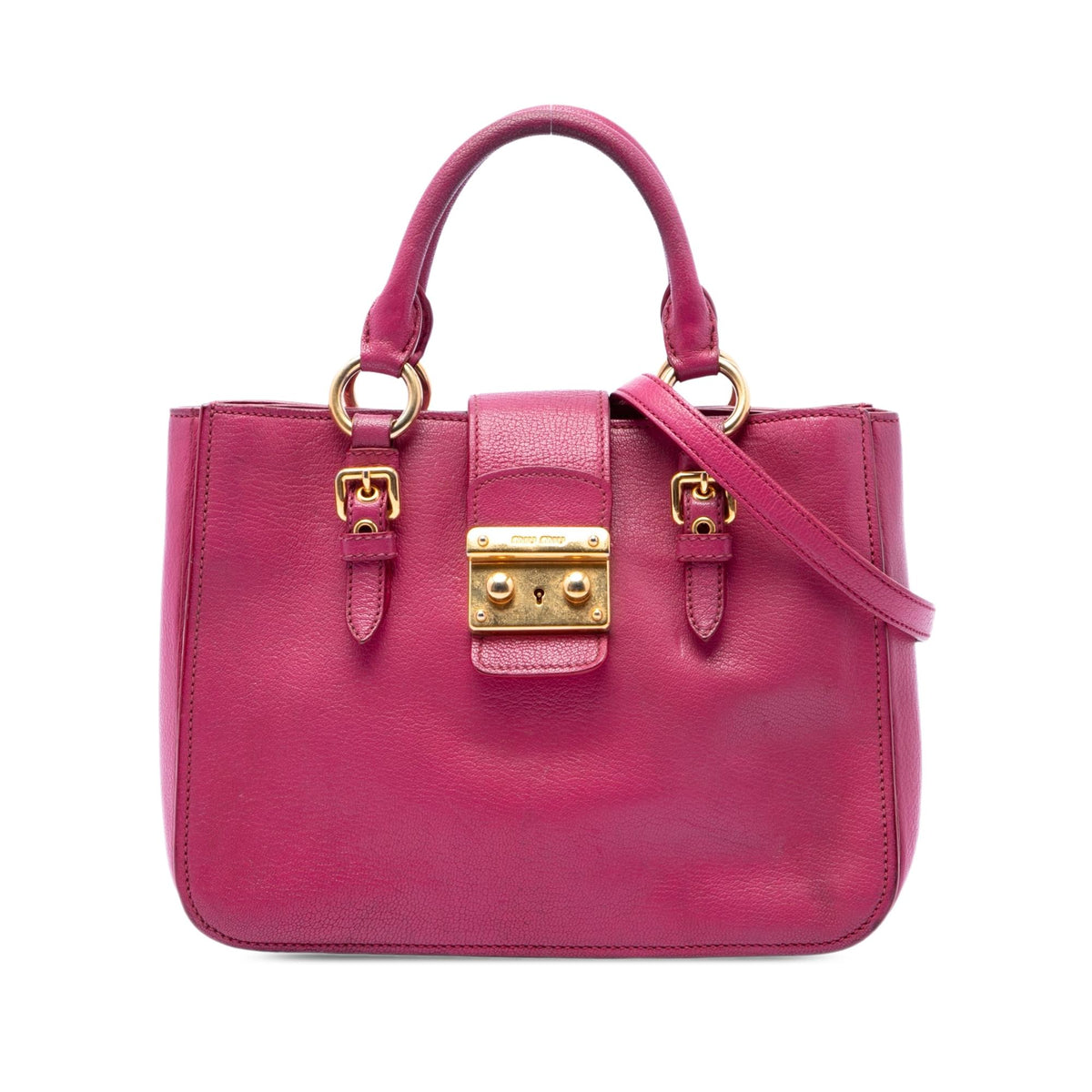 Miu Miu Goatskin Madras Satchel