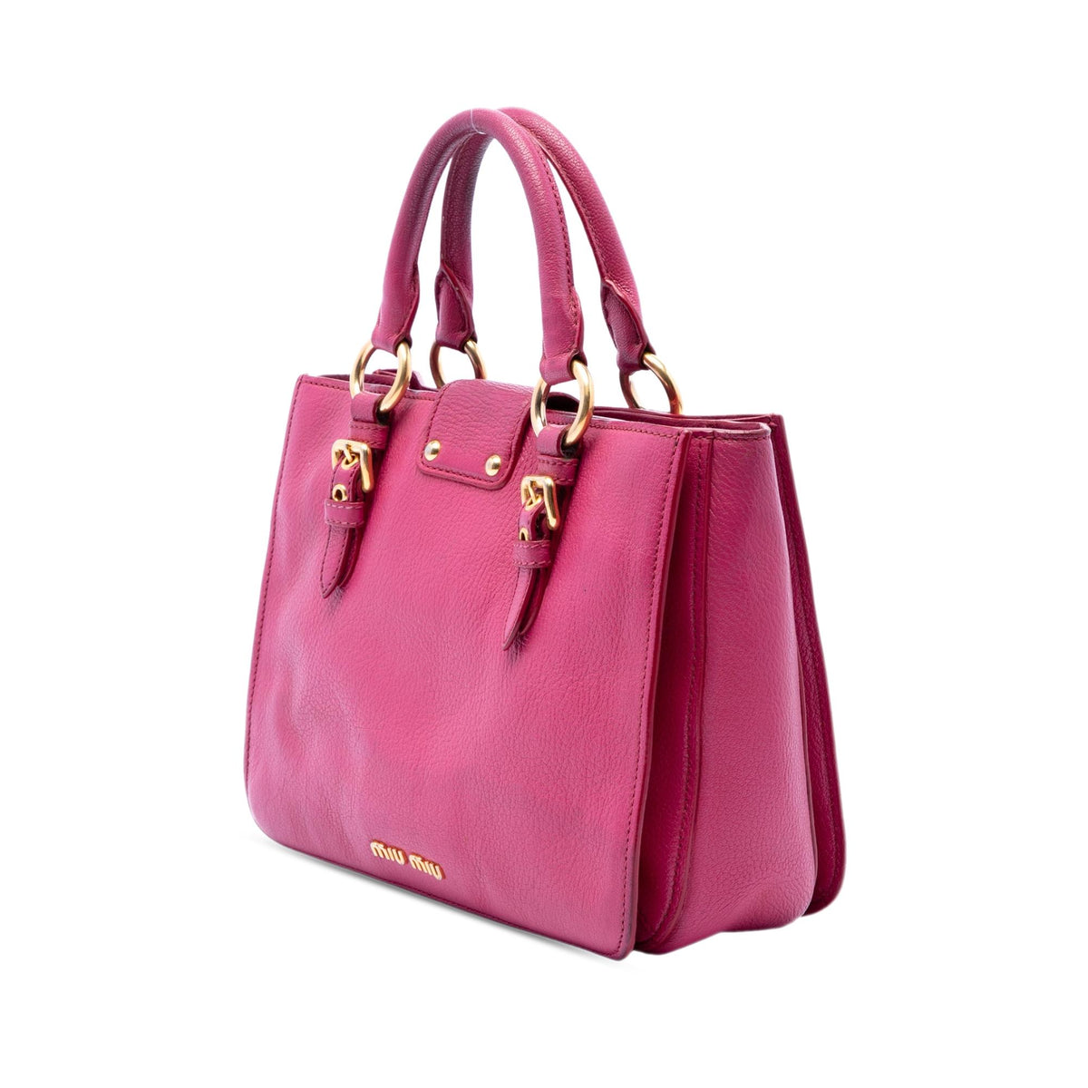 Miu Miu Goatskin Madras Satchel