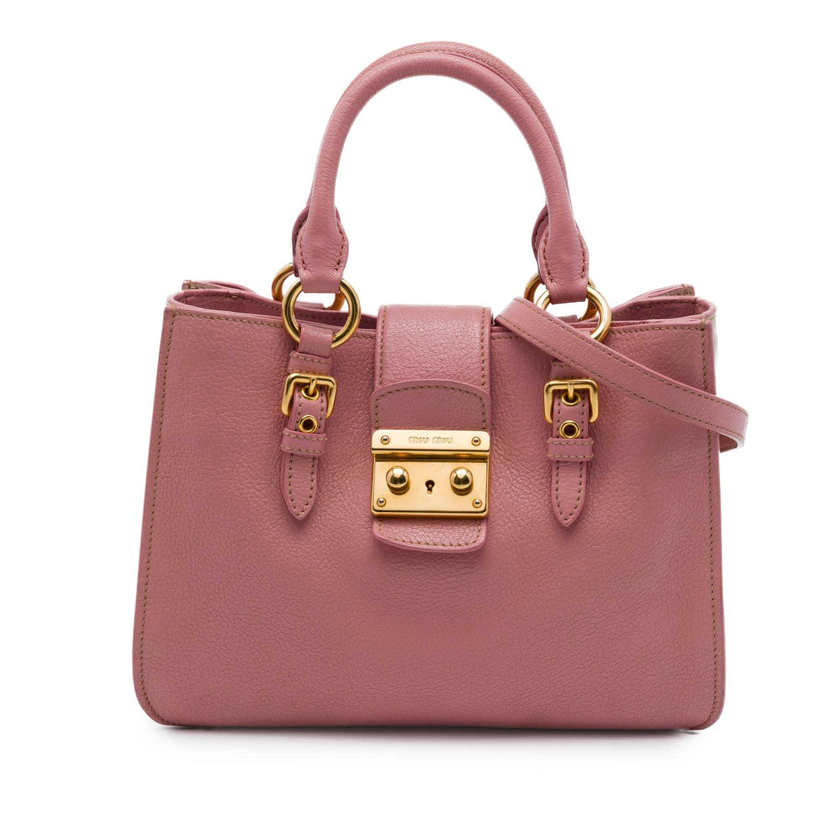 Miu Miu Goatskin Madras Satchel