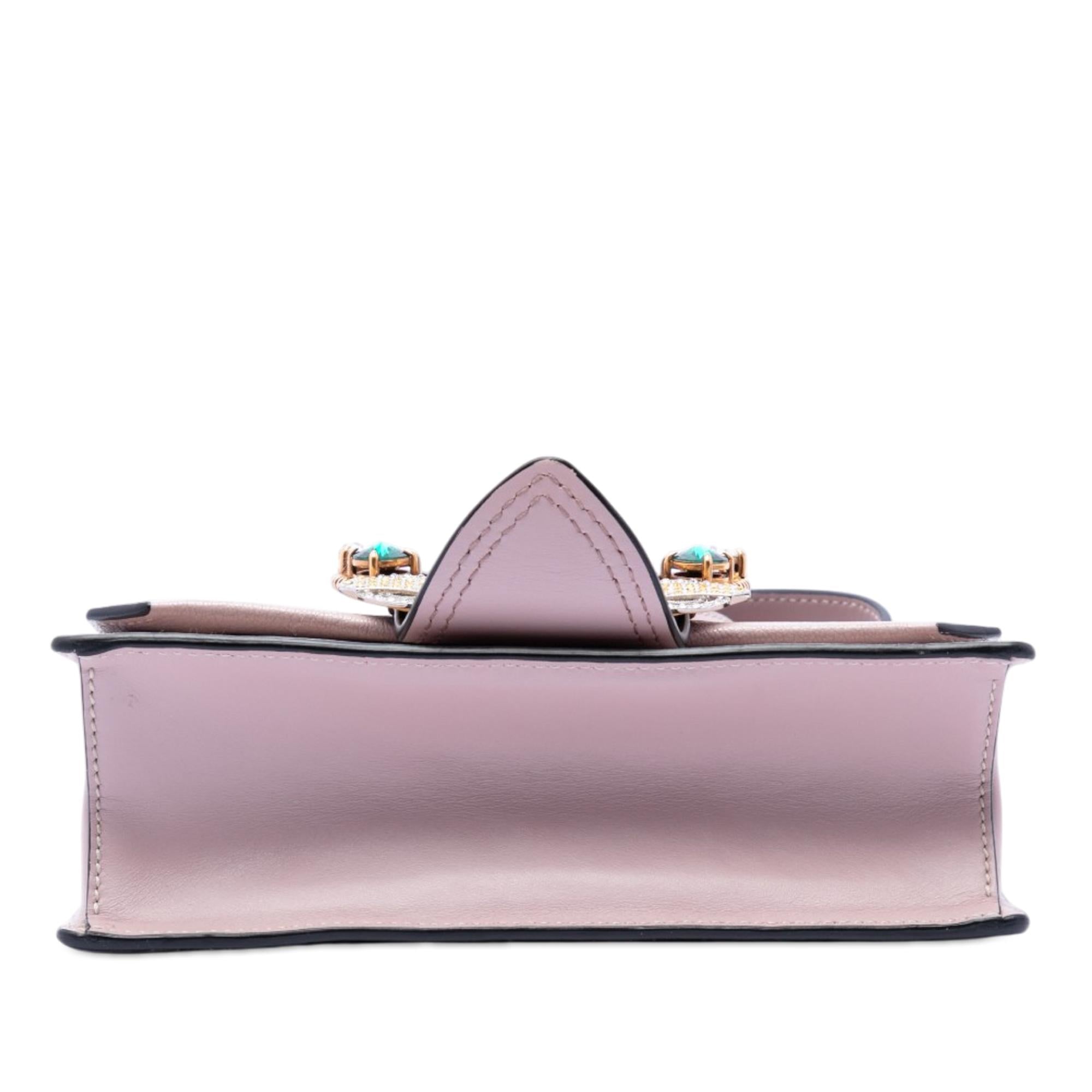 Miu Miu Goatskin Madras Soft Calf Crystal Embellished Crossbody