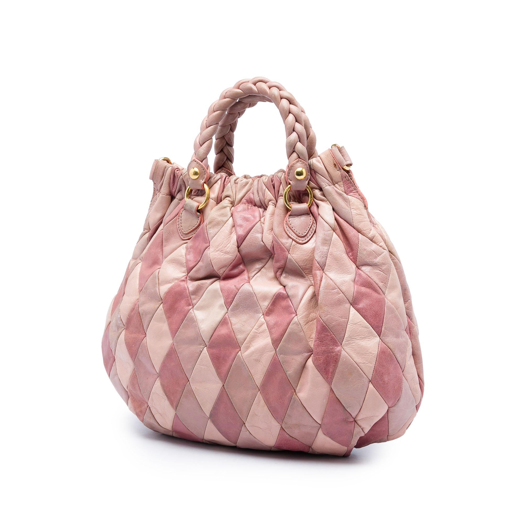 Miu Miu Harlequin Nappa Satchel