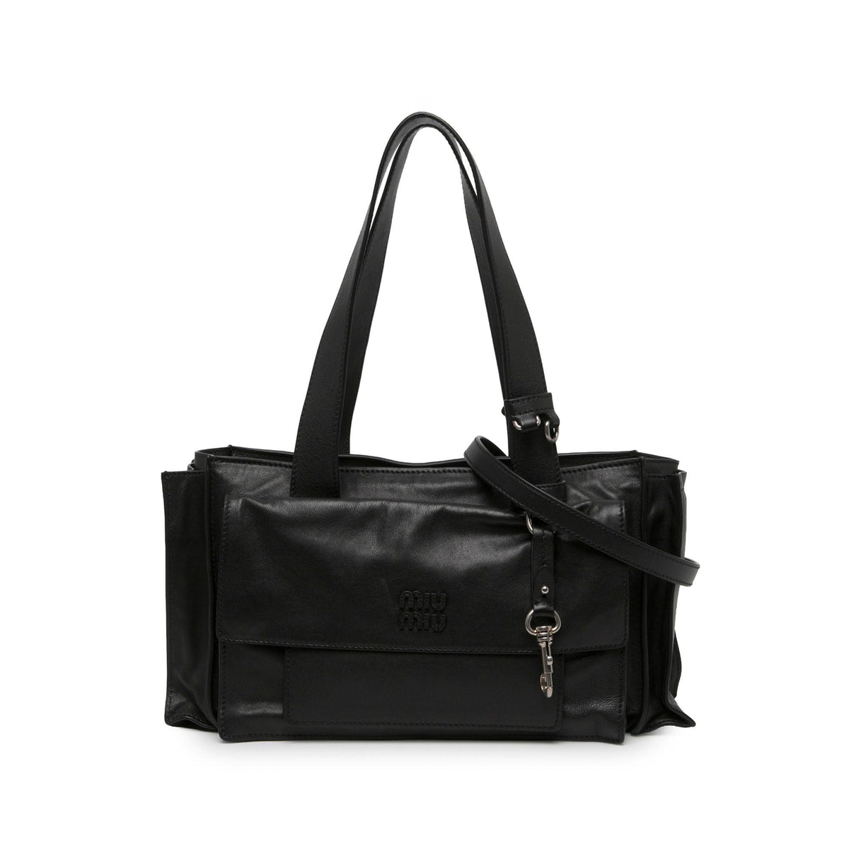 Miu Miu Lambskin Utilitaire Shopping Bag