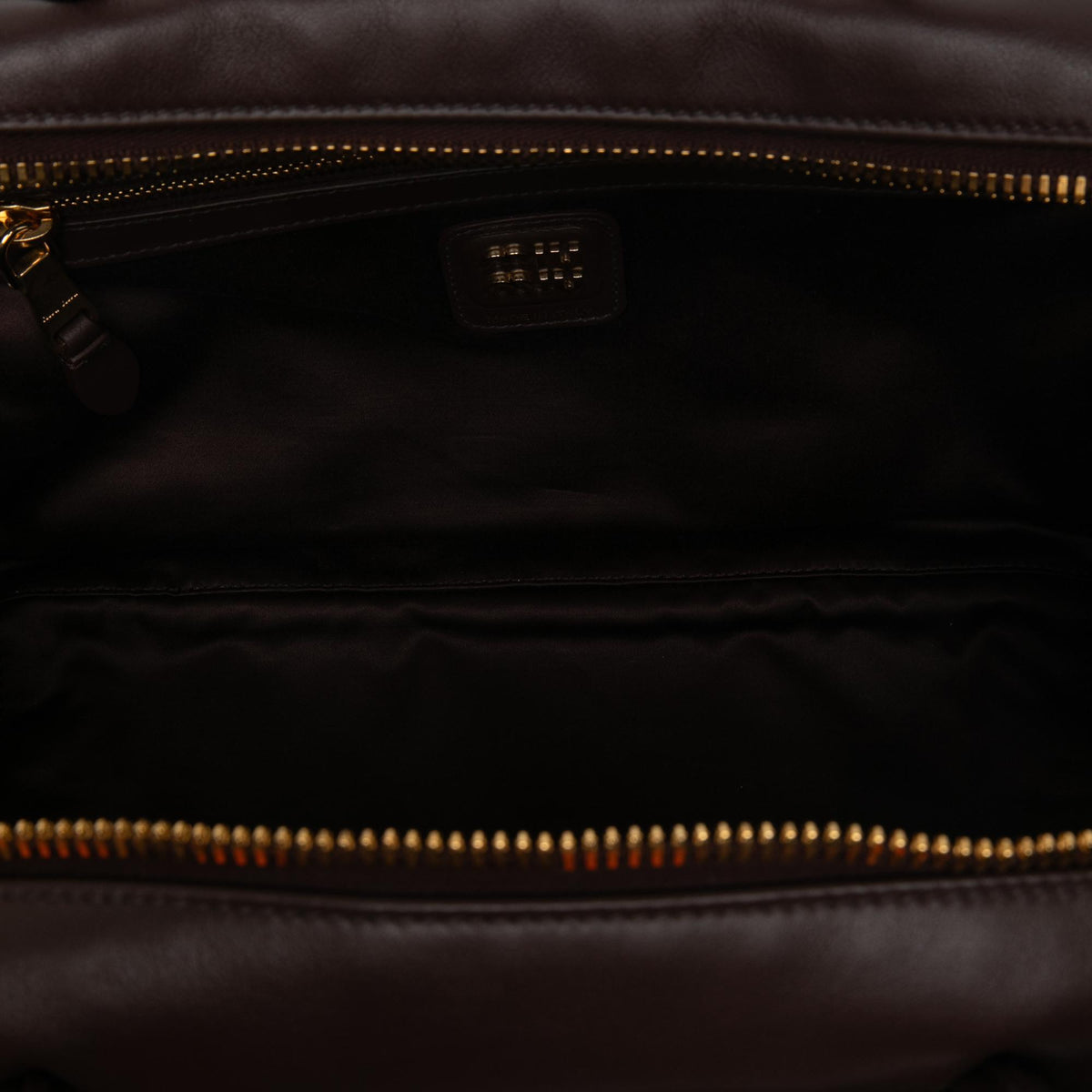 Miu Miu Large Calfskin Logo Beau Handbag